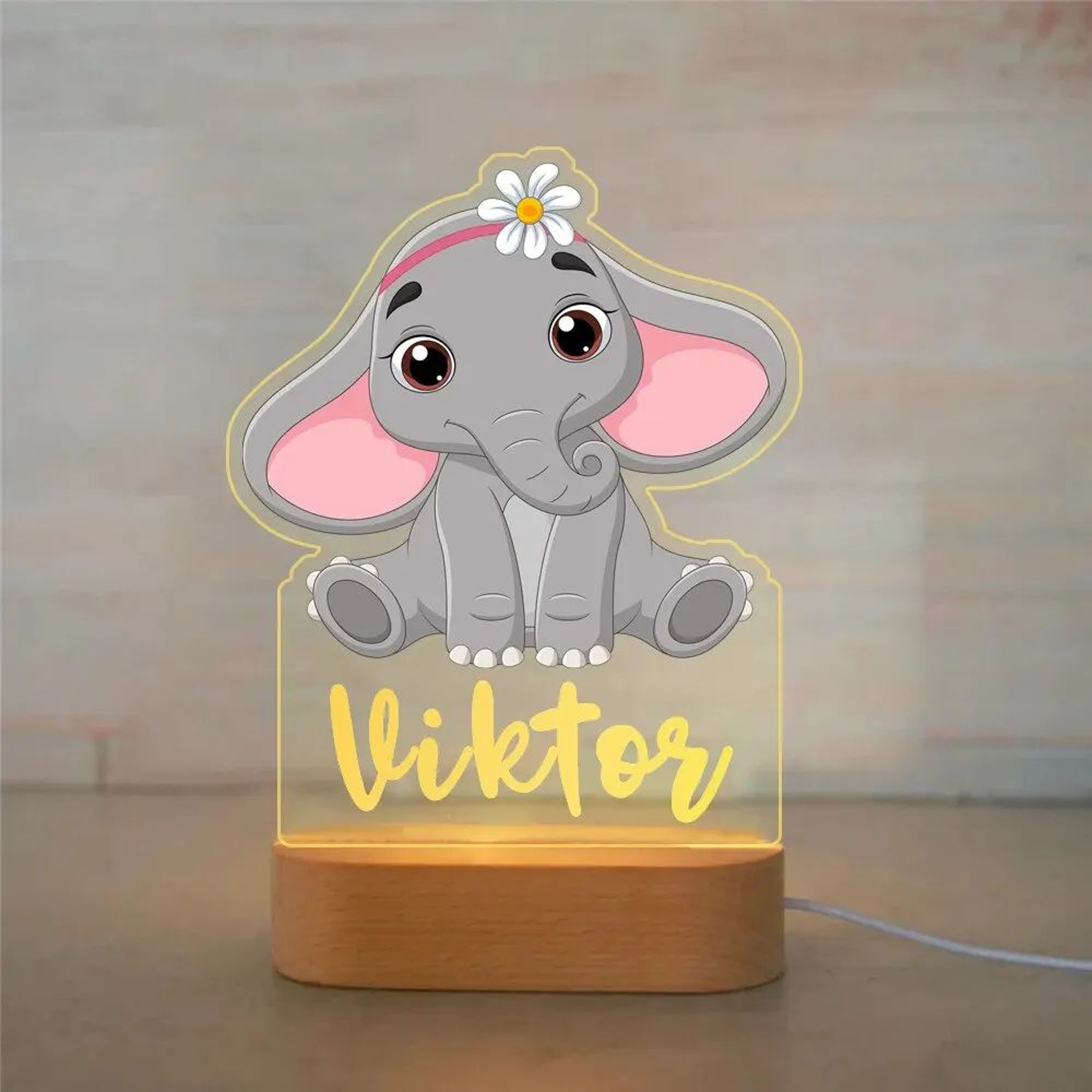 Personalized Animal Night Light With Custom Name For Kids 22