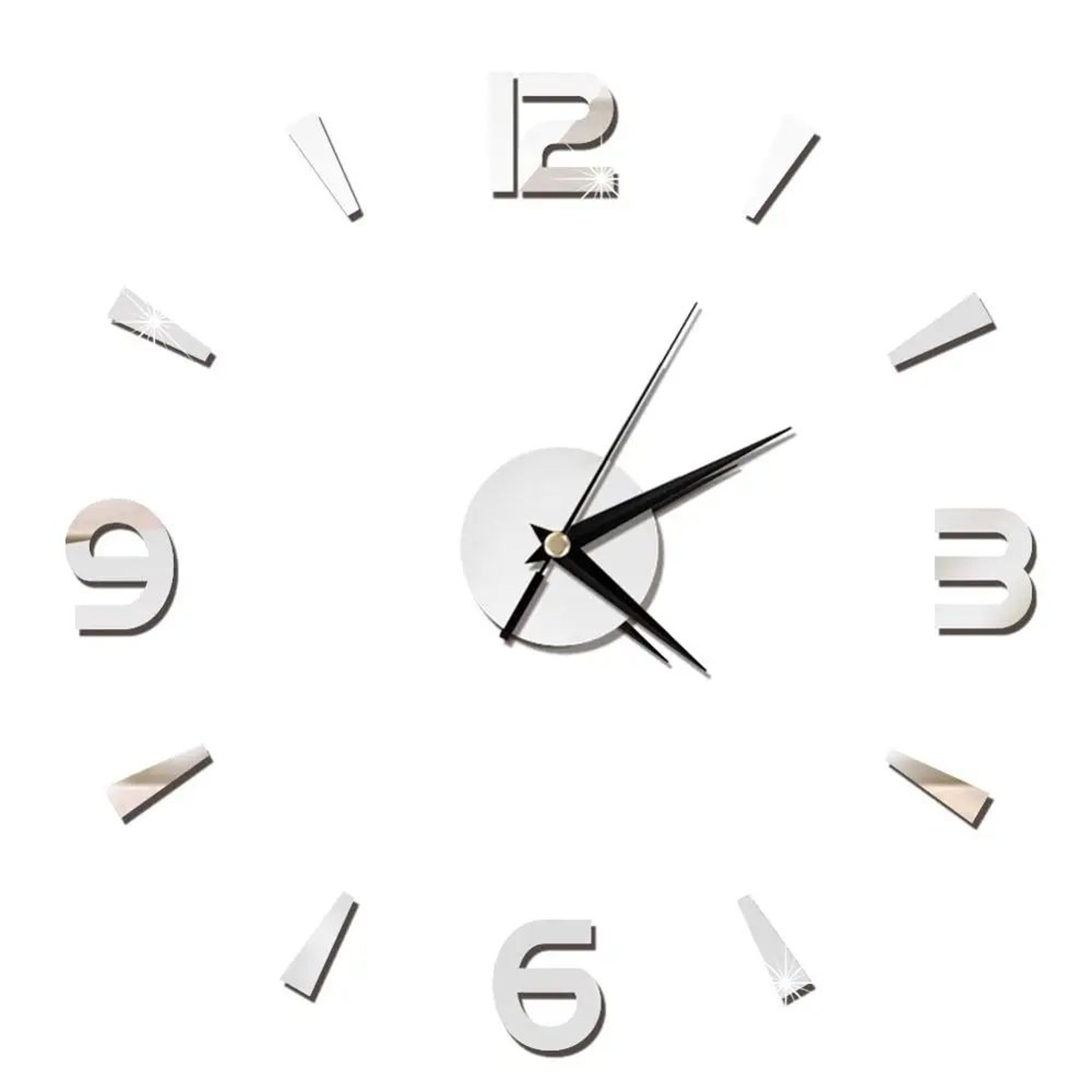 DIY Frameless Mirror Wall Clock For Modern Home Decor 0