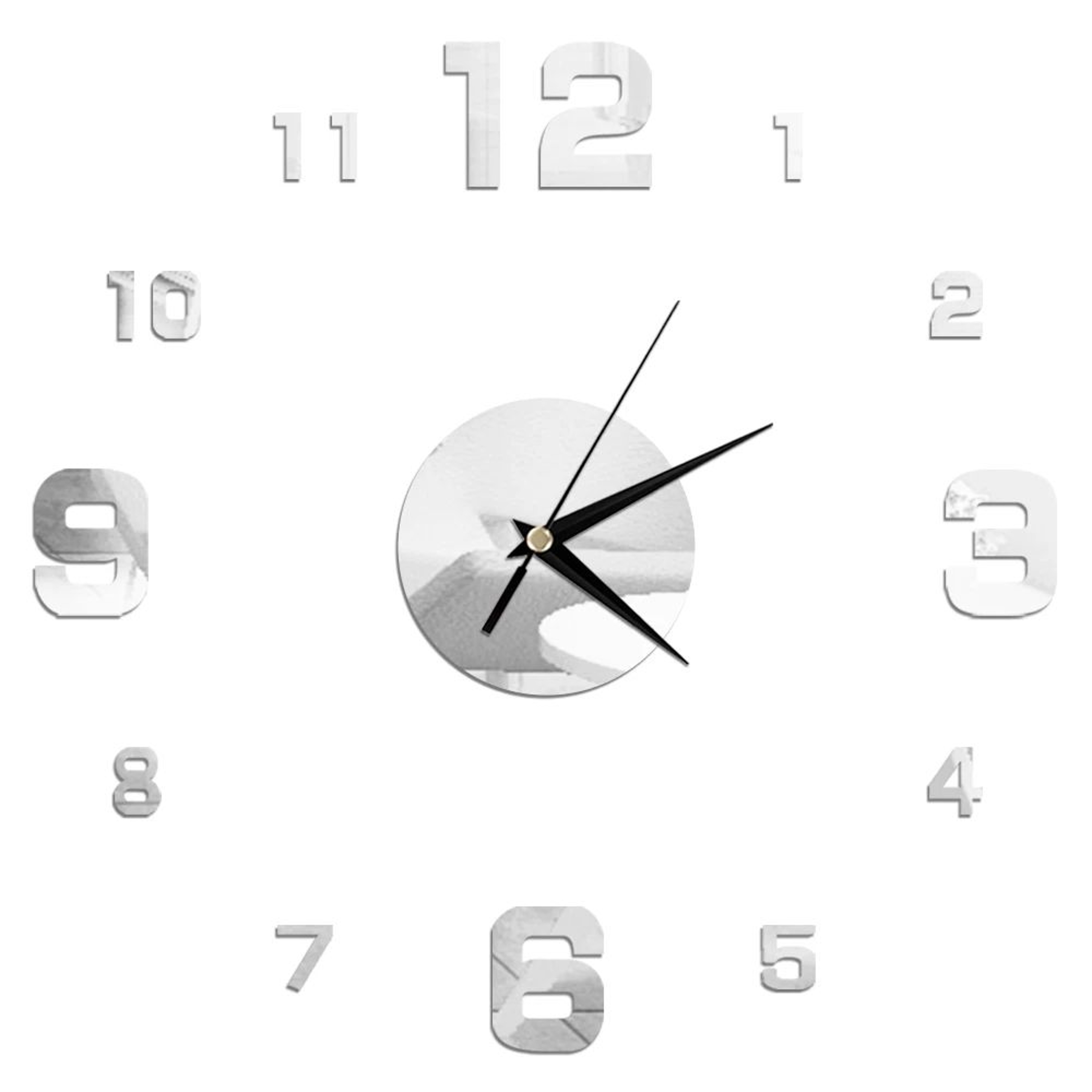 DIY Frameless Mirror Wall Clock For Modern Home Decor 10