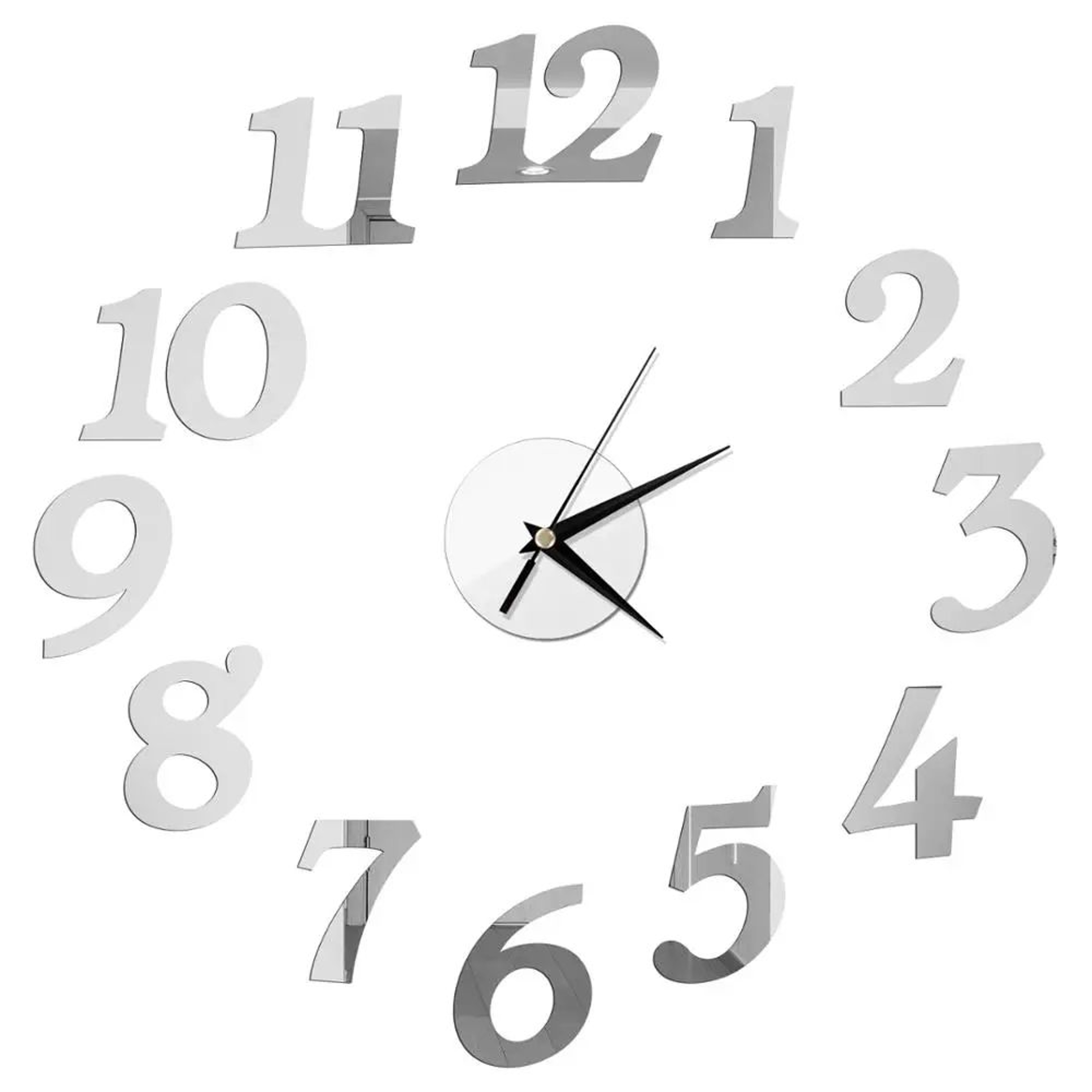 DIY Frameless Mirror Wall Clock For Modern Home Decor 11