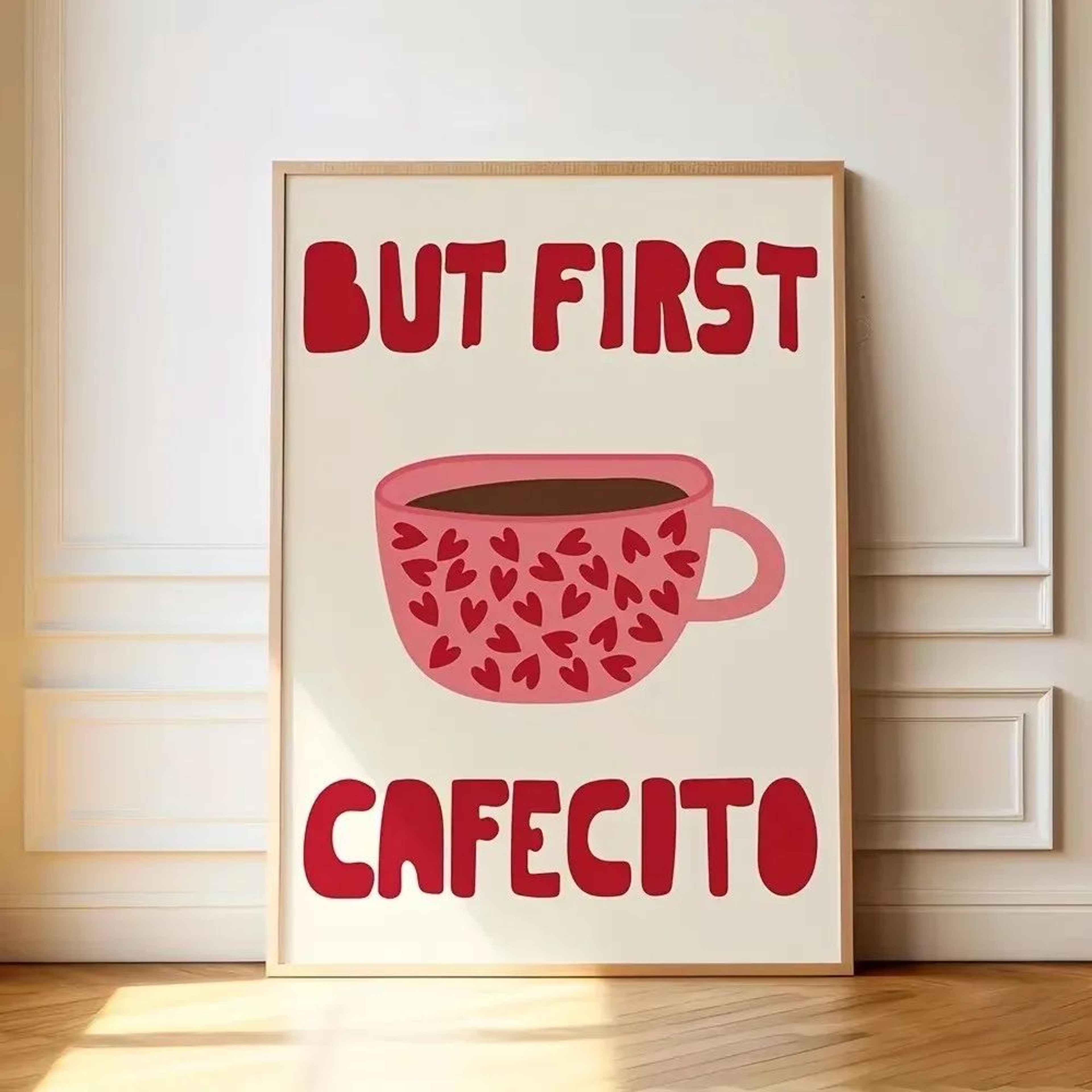 But First Cafecito Minimalist Canvas Wall Art For Kitchen And Cafe Decor 3