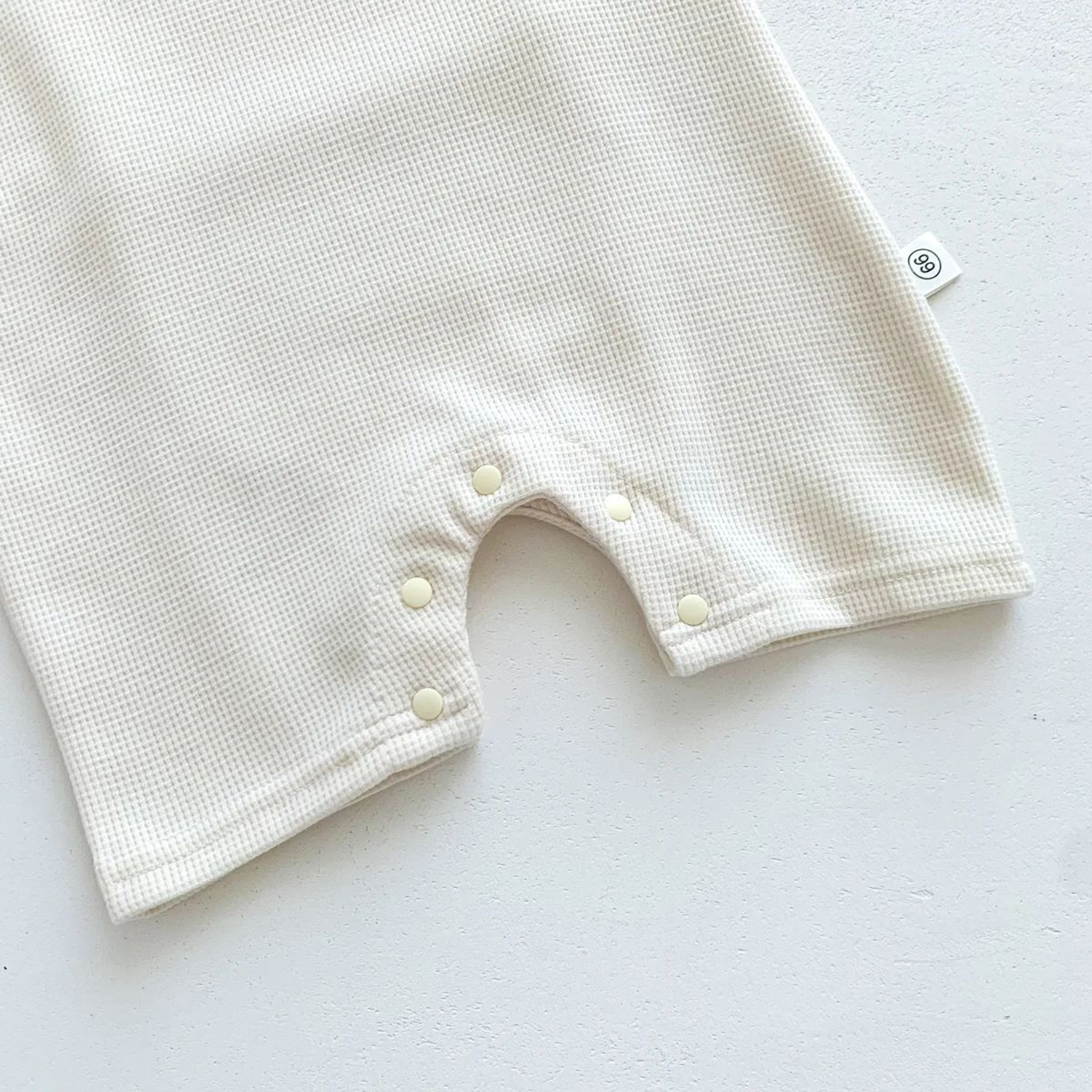 Baby Cotton Waffle Bear Romper With Ear Detail Hat 9