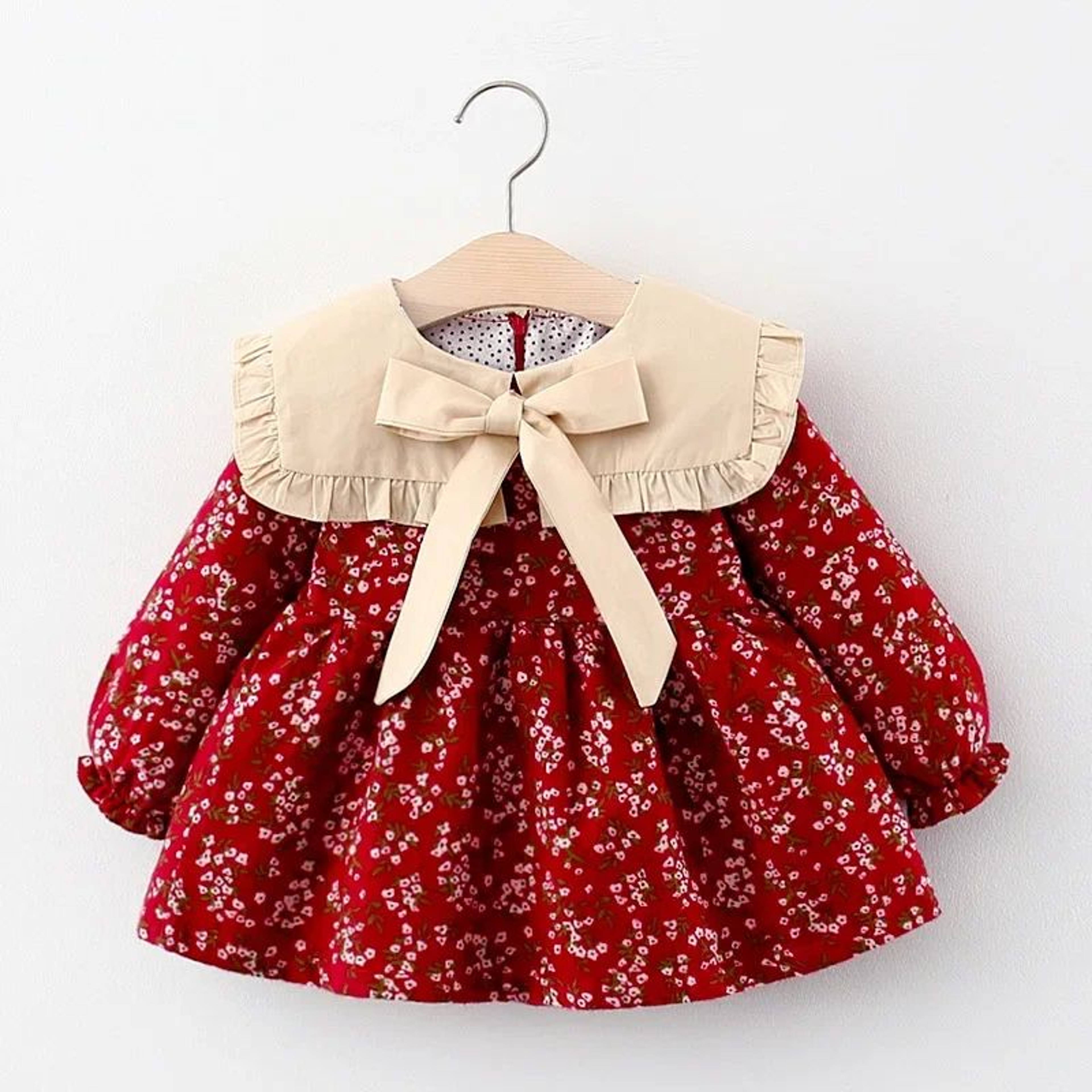 Girls Long Sleeve Printed Princess Dress For Spring And Autumn 0