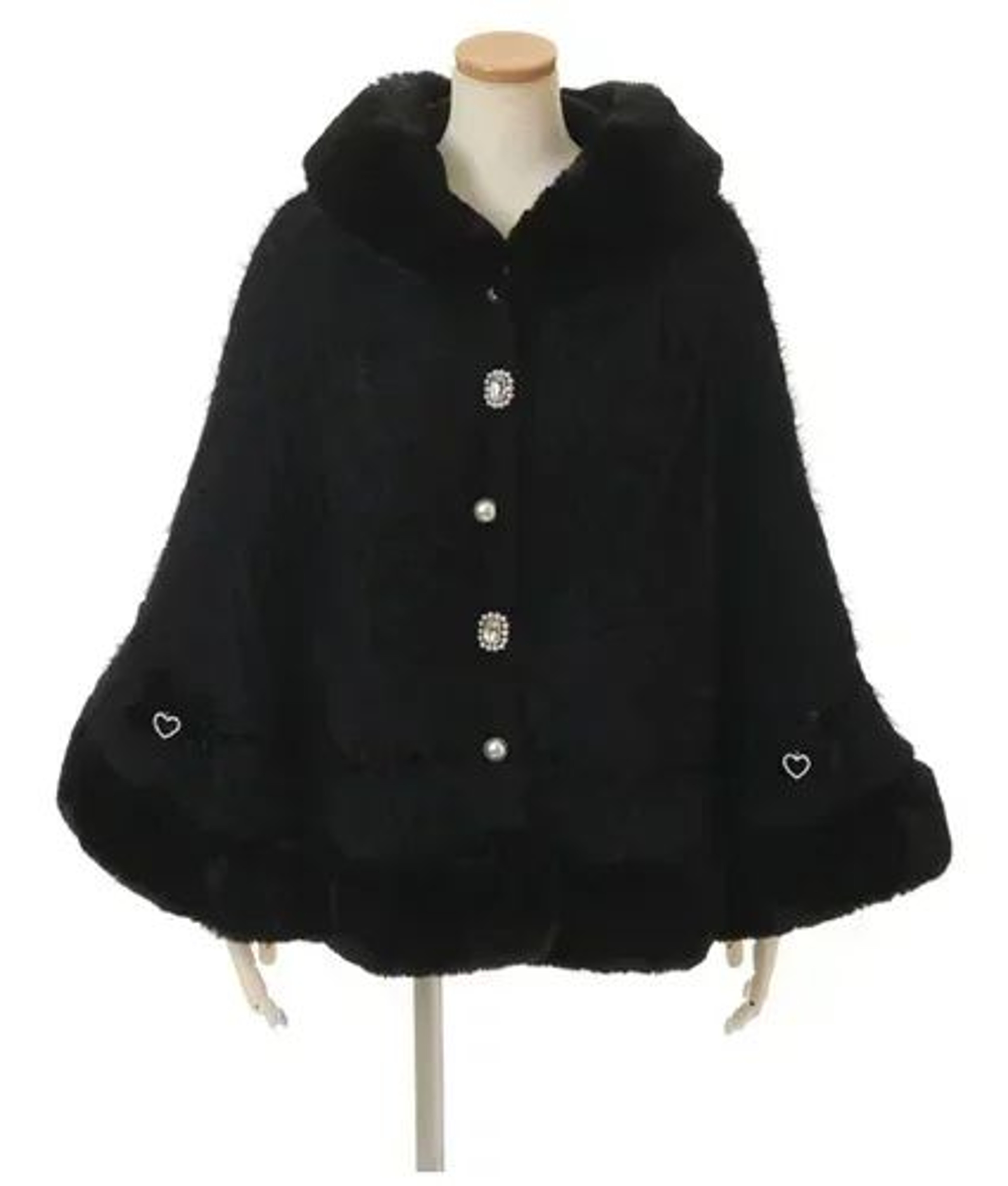 Women Hooded Double Layer Knitted Cape With Large Ribbon 5