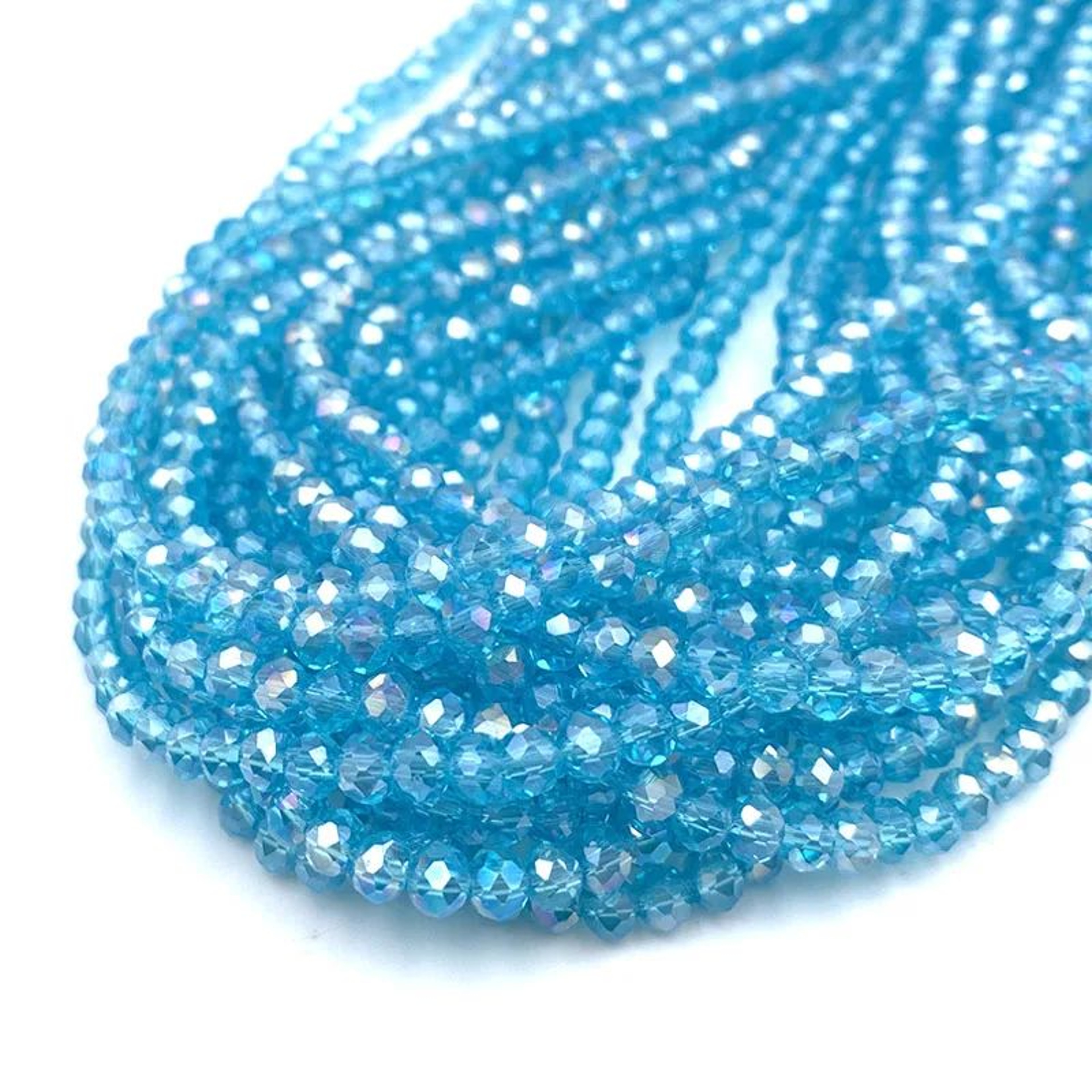 Faceted Glass Rondelle Spacer Beads For DIY Jewelry Making 13