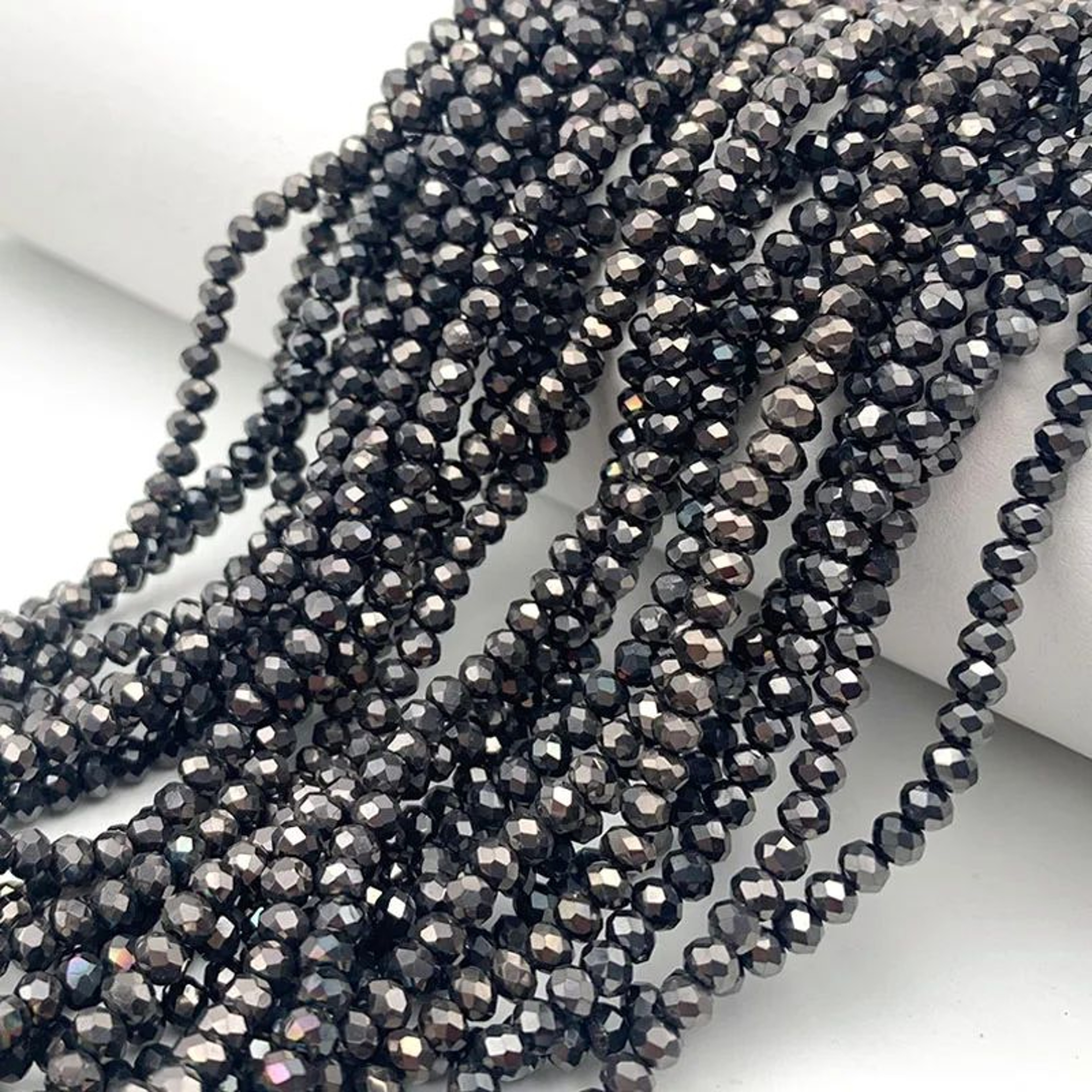 Faceted Glass Rondelle Spacer Beads For DIY Jewelry Making 22