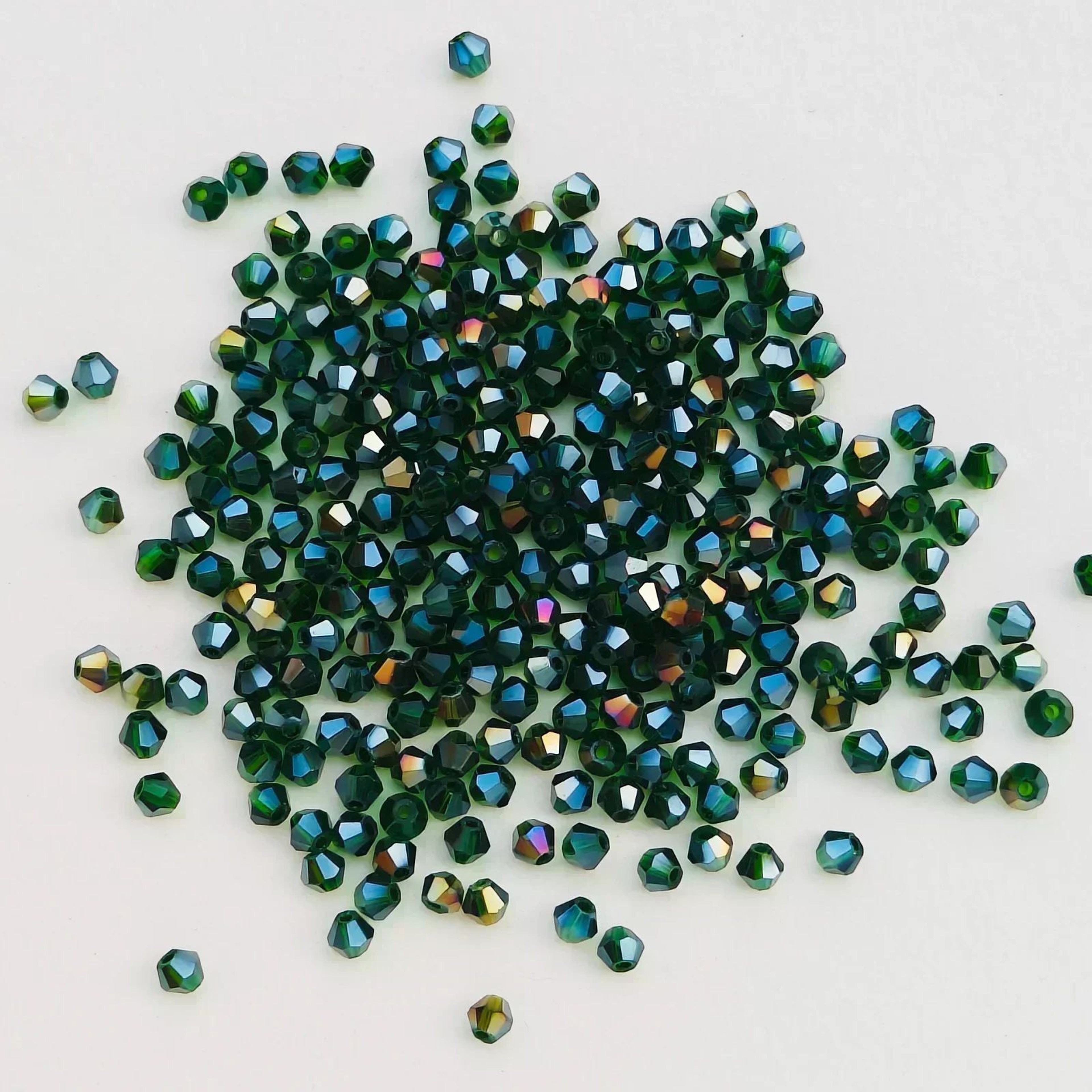 100pcs 4mm Shiny Faceted Bicone Crystal Beads For DIY Jewelry 24