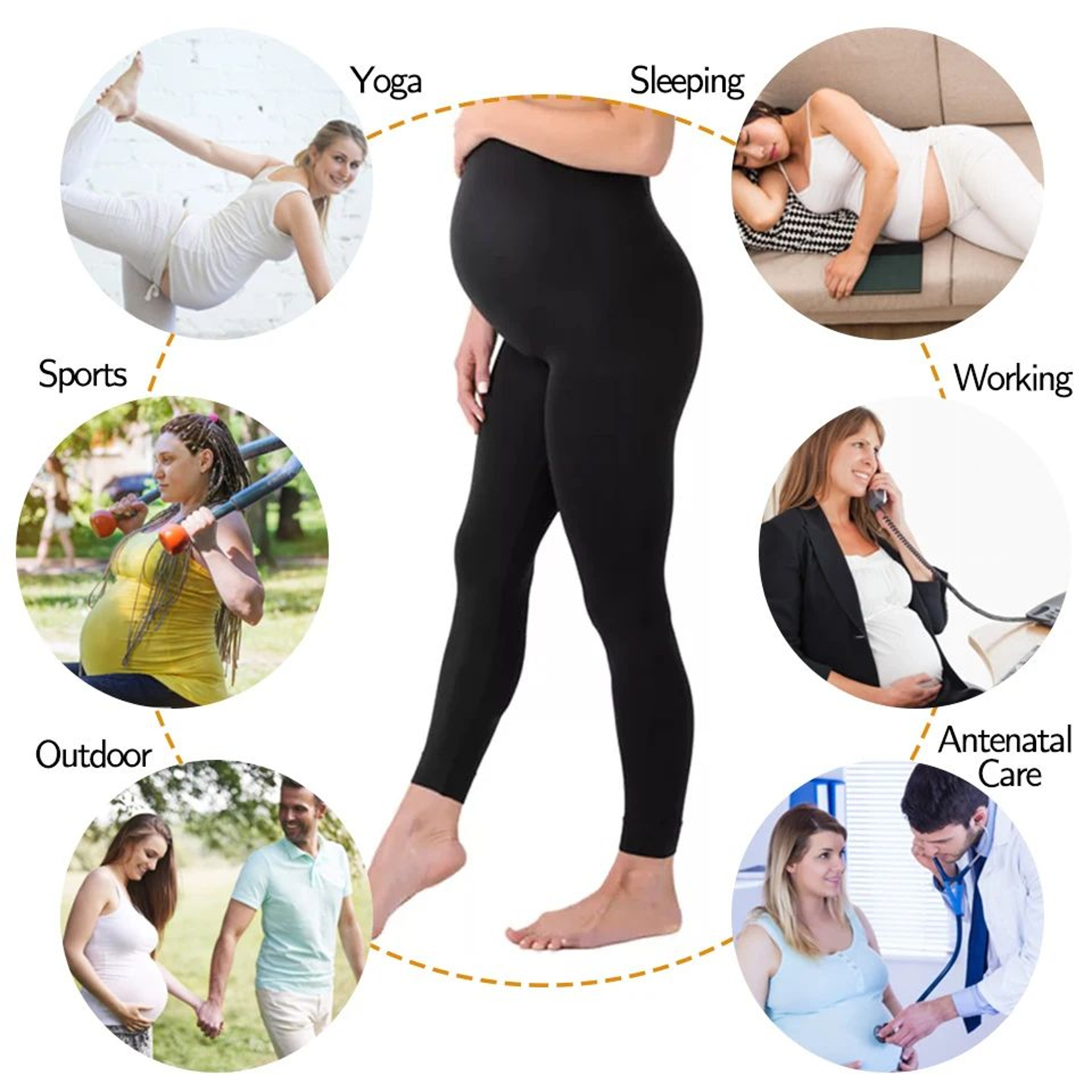 High Waist Knitted Maternity Leggings With Belly Support 5