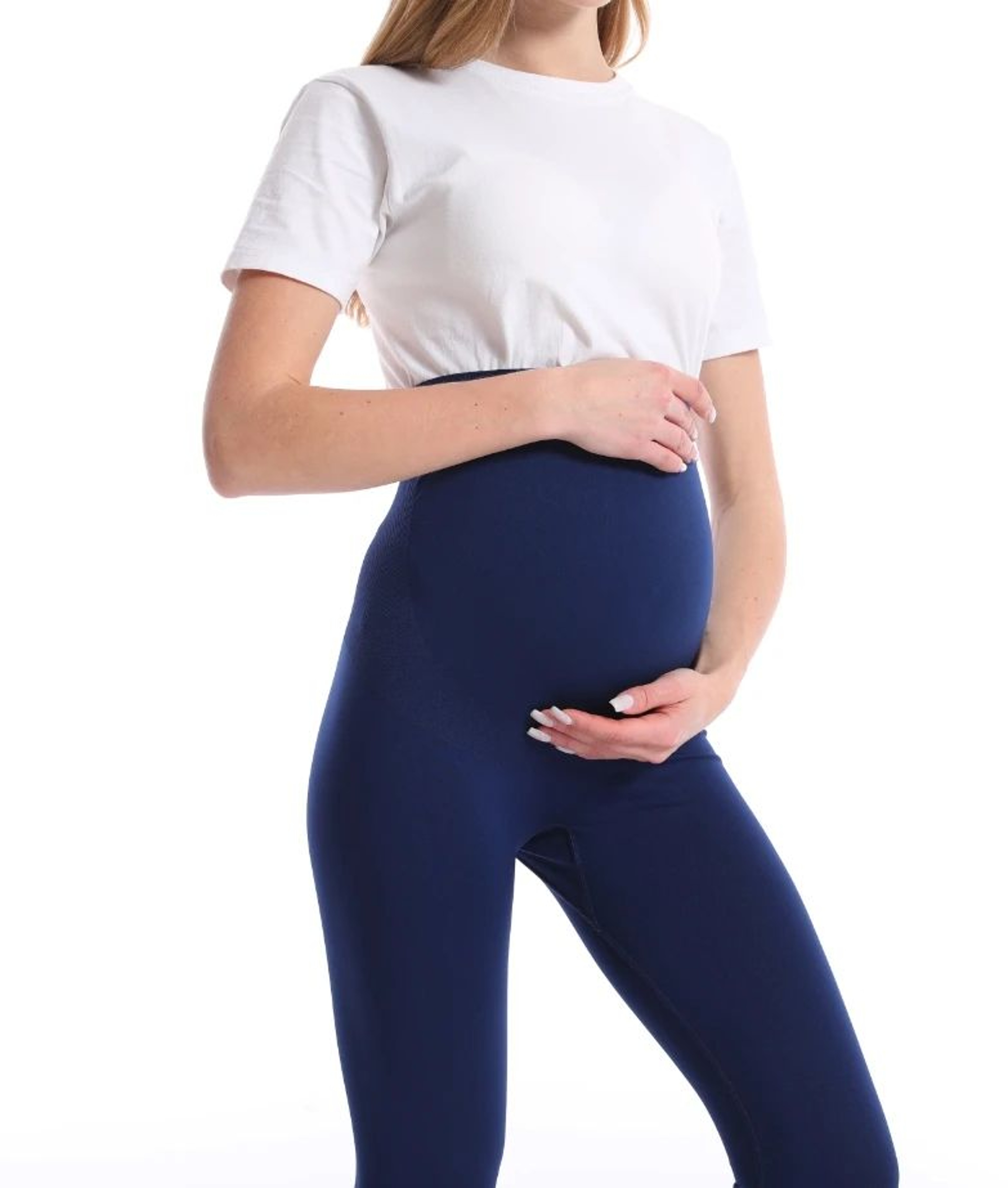 High Waist Knitted Maternity Leggings With Belly Support 17