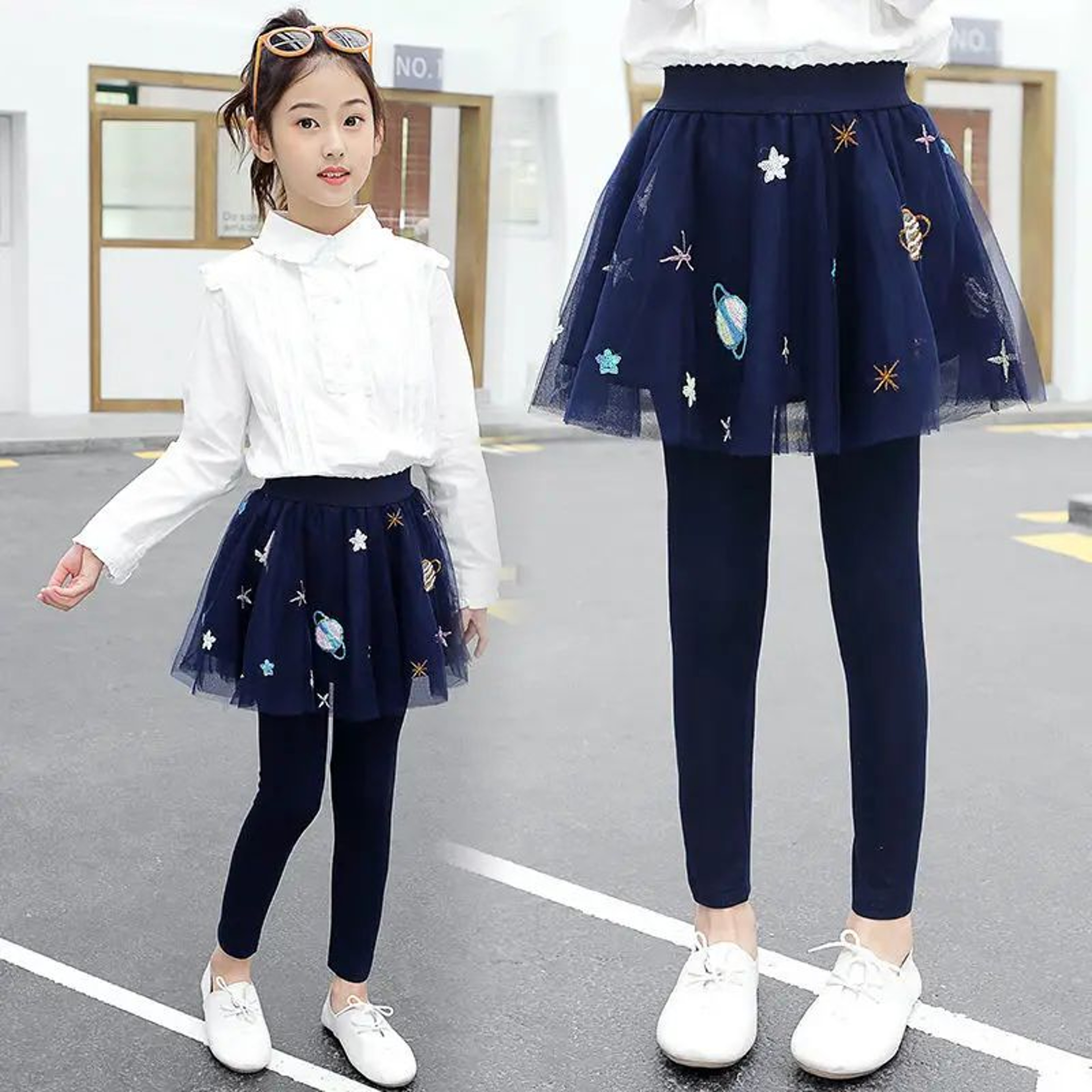 Girls Tutu Skirt Leggings For Spring And Autumn Casual Wear 3