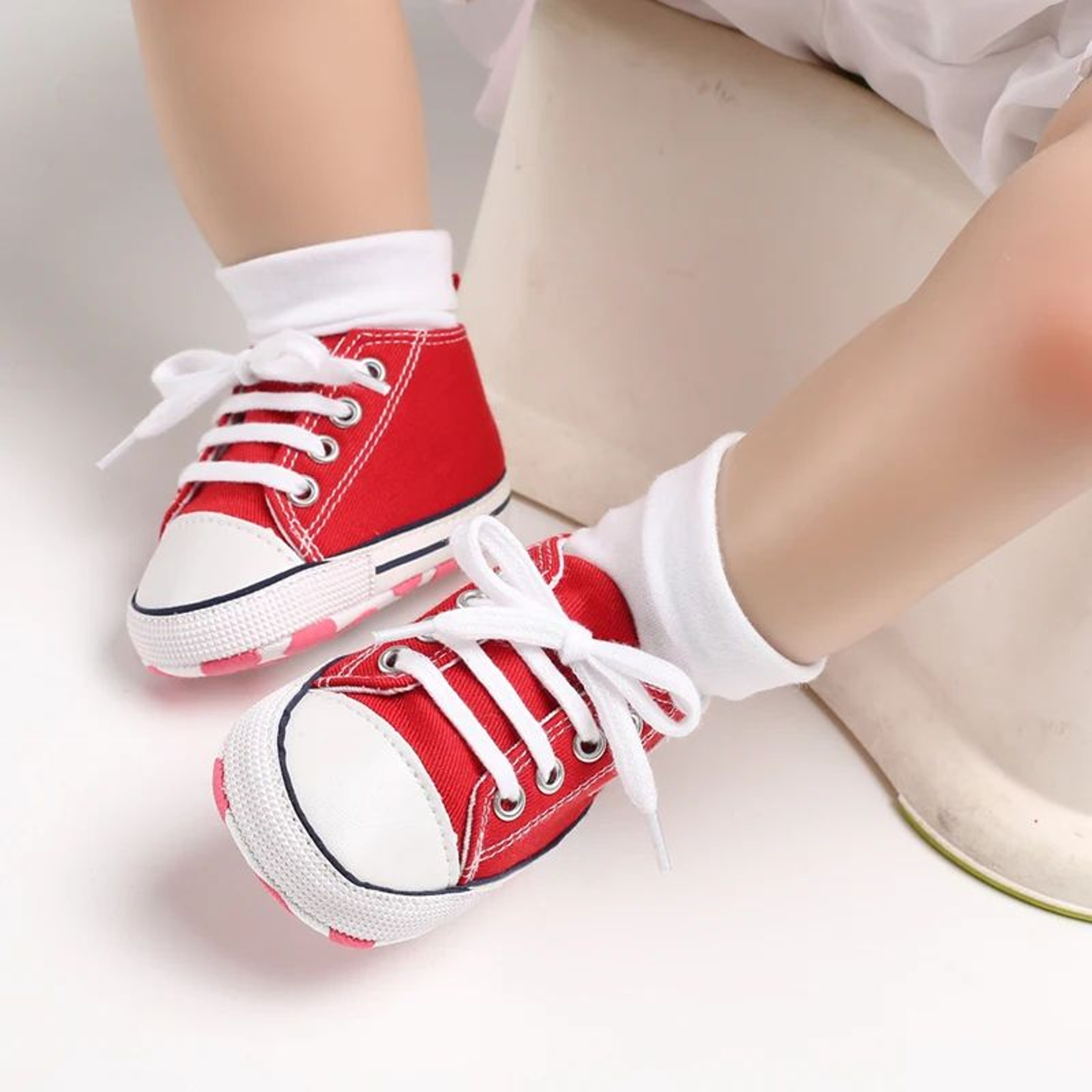 Baby Canvas Star Sneakers With Anti Slip Soles For Boys And Girls 10