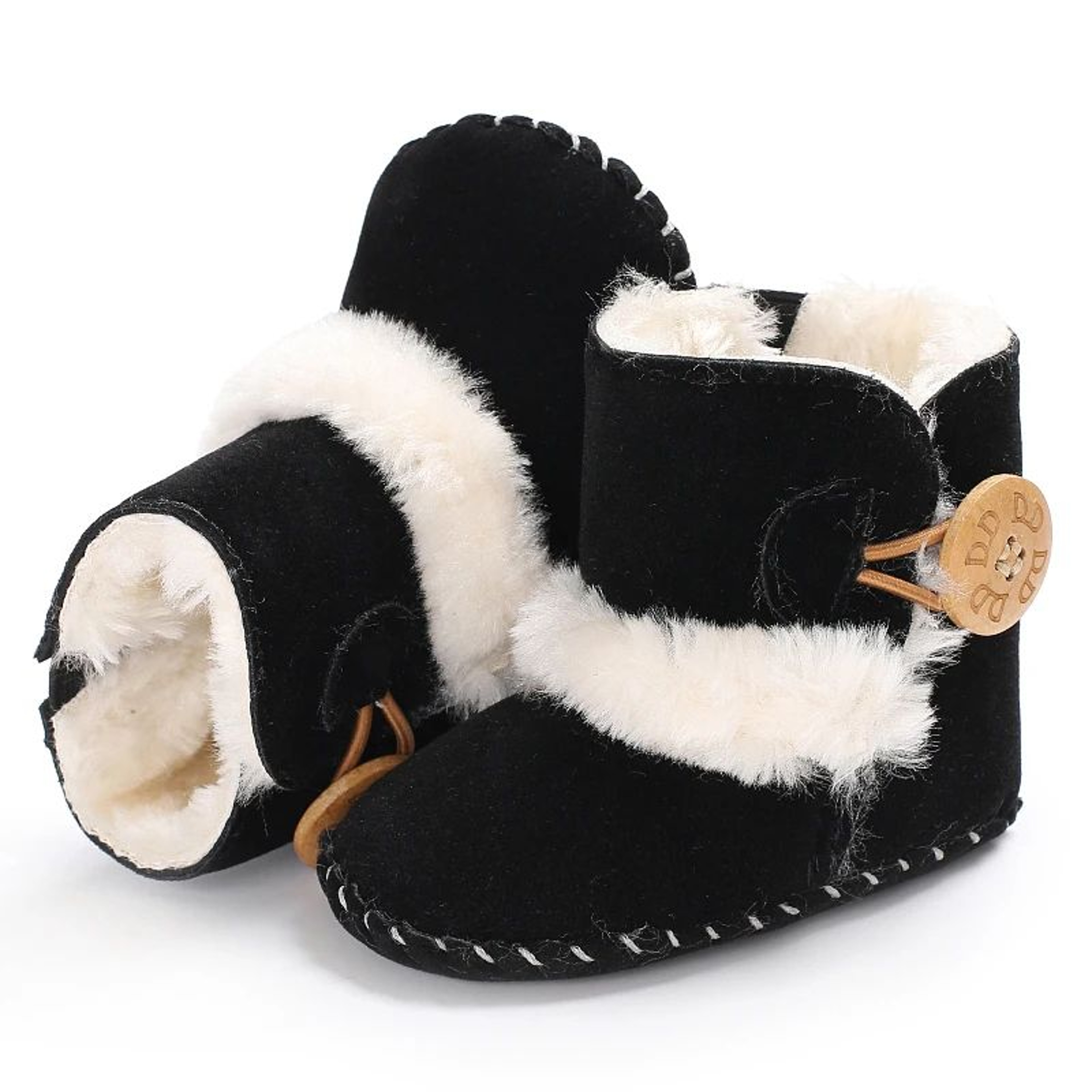 Baby Winter Plush Boots With Warm Lining And Anti Slip Rubber Sole 3