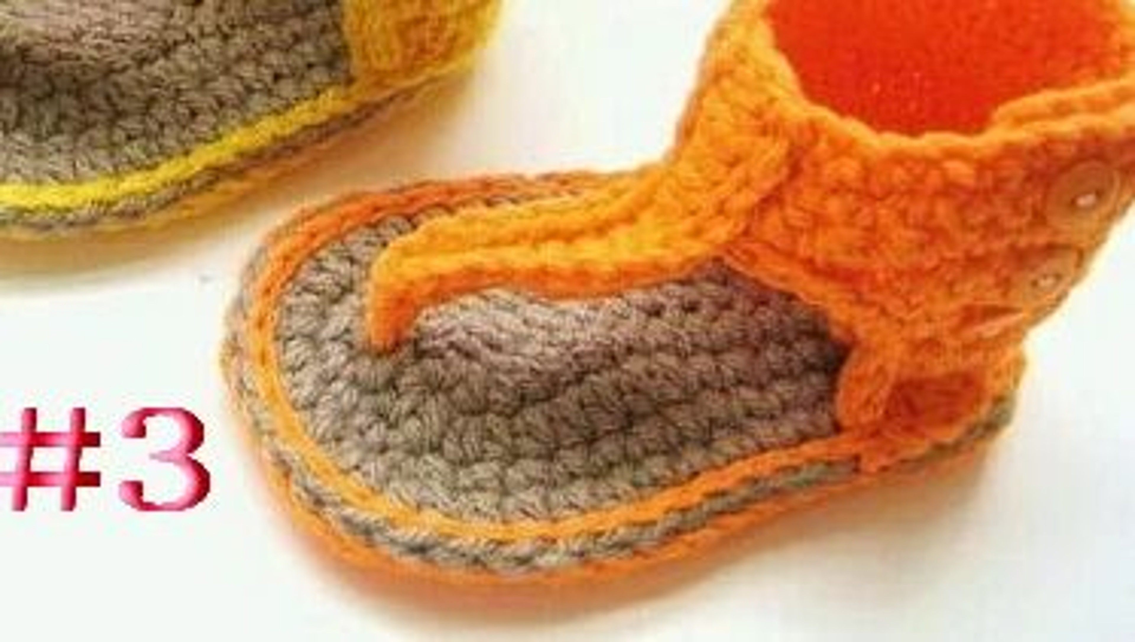 Crochet Baby Summer Sandals With Cute Puff Flowers 1
