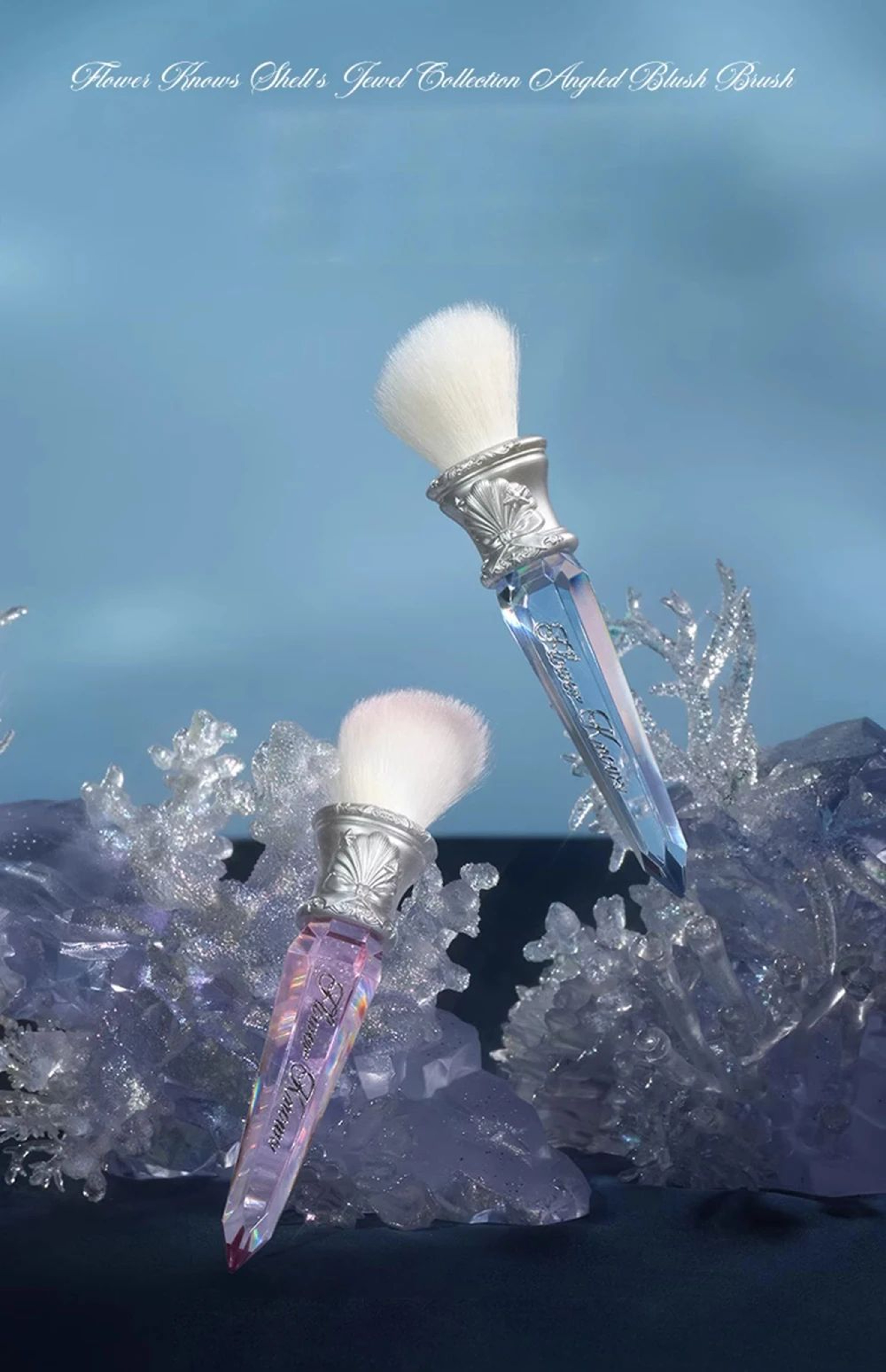 Angled Blush Brush With Crystal Style Handle For Contour And Highlight 10