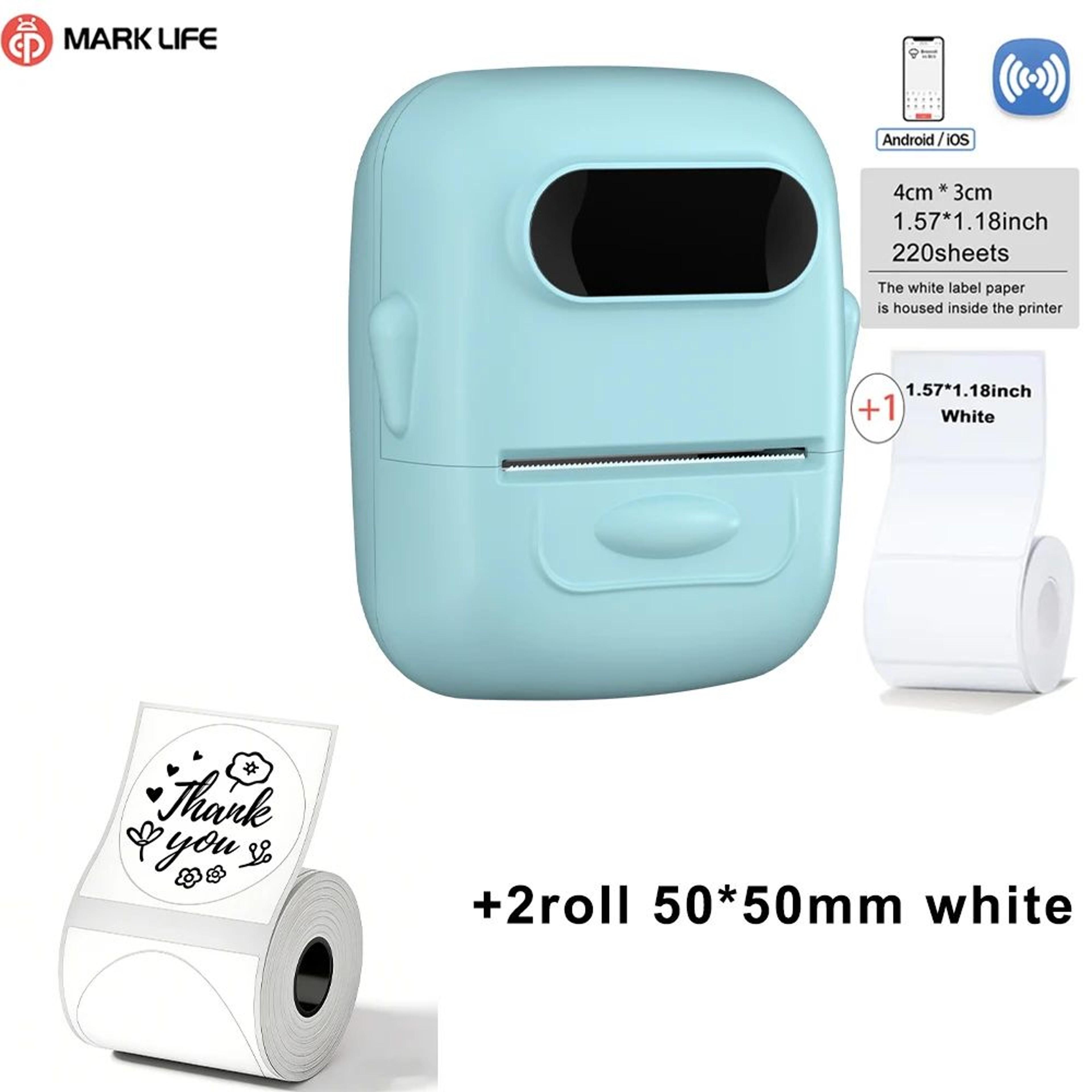 Marklife P50 Portable Bluetooth Thermal Label Printer For Home And Office 25