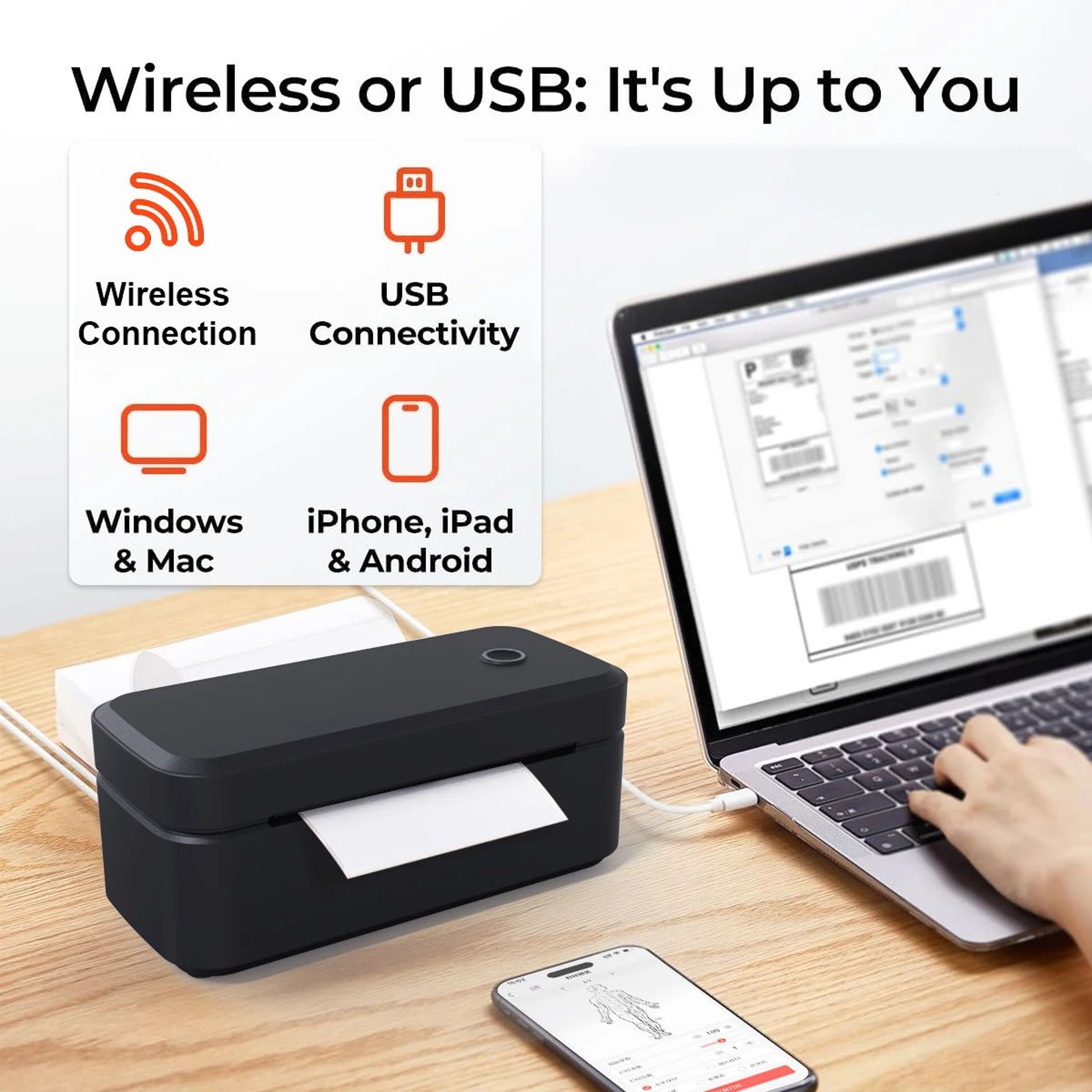 Marklife X4 Bluetooth Thermal Shipping Label Printer For 4x6 Labels 10