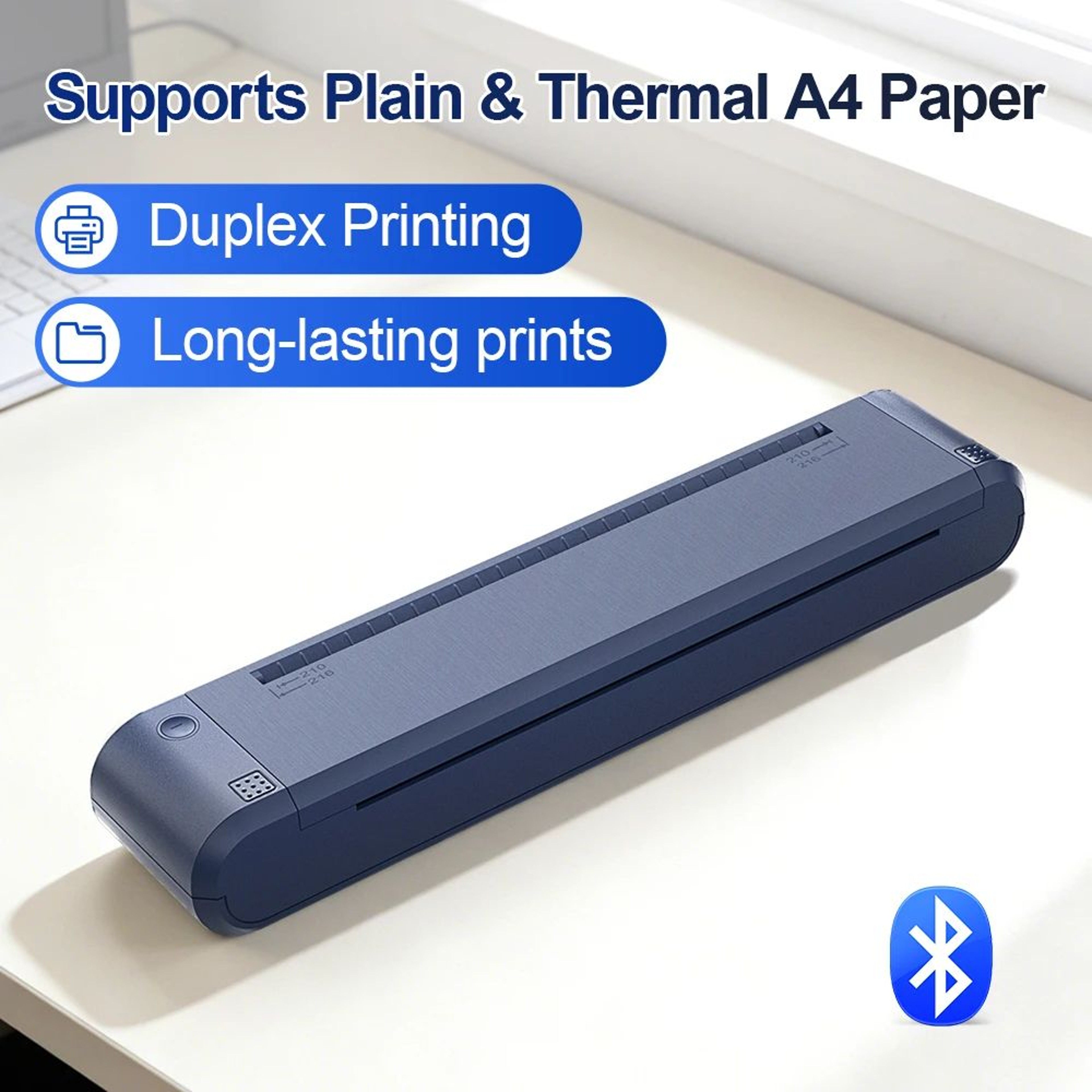 A4 Bluetooth Thermal Transfer Ribbon Printer With Double Sided Printing 0
