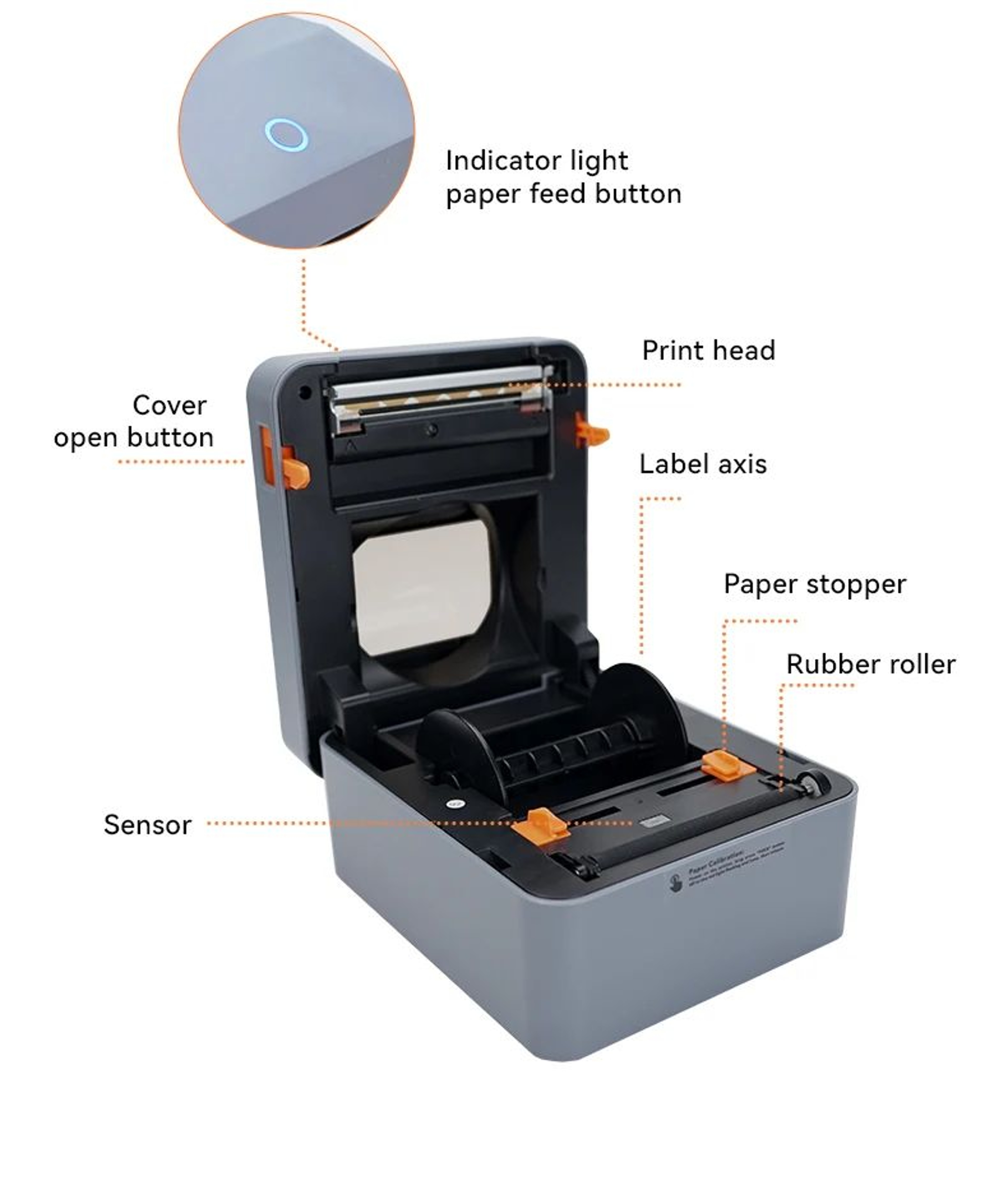 4x6 Thermal Shipping Label Printer With Built In Paper Roll Compartment 10