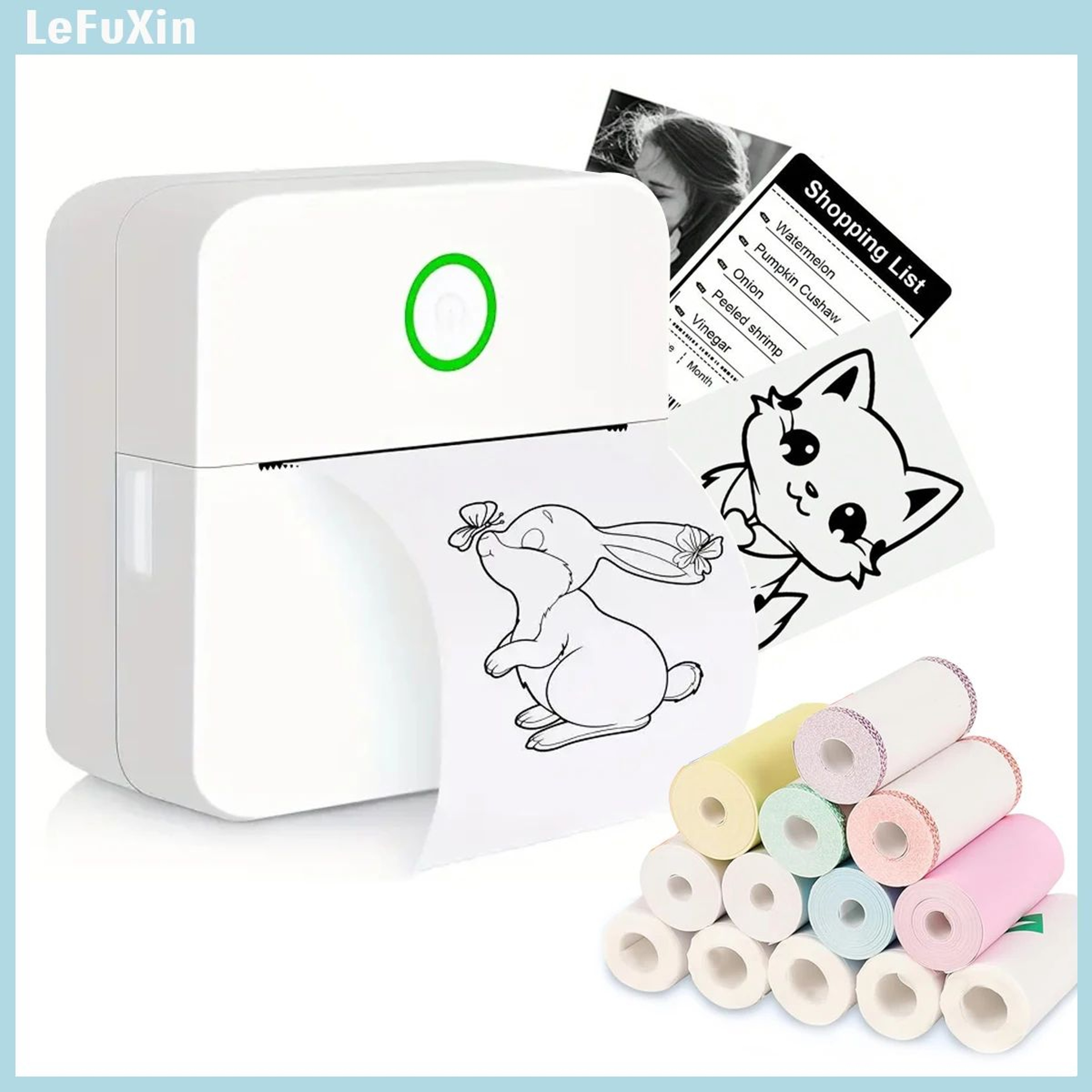 Mini Bluetooth Inkless Pocket Printer For Stickers And Journal Notes 0