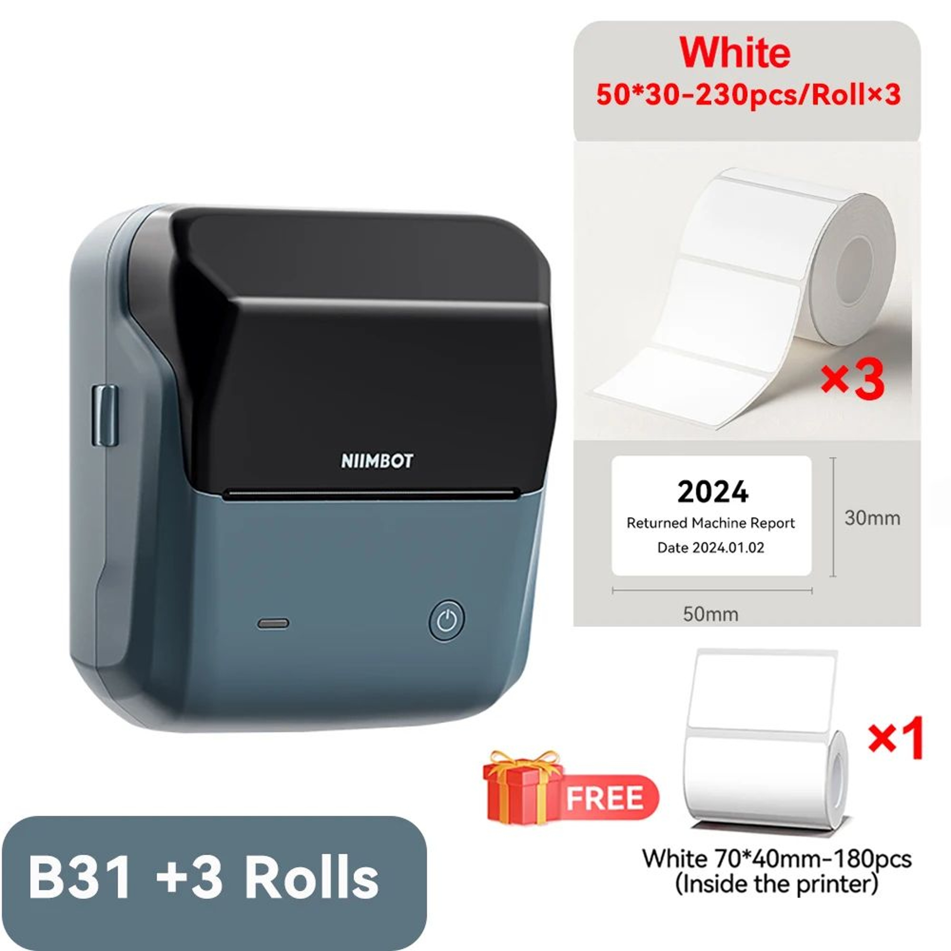 NIIMBOT B31 Portable Thermal Label Printer For Business And Retail 12