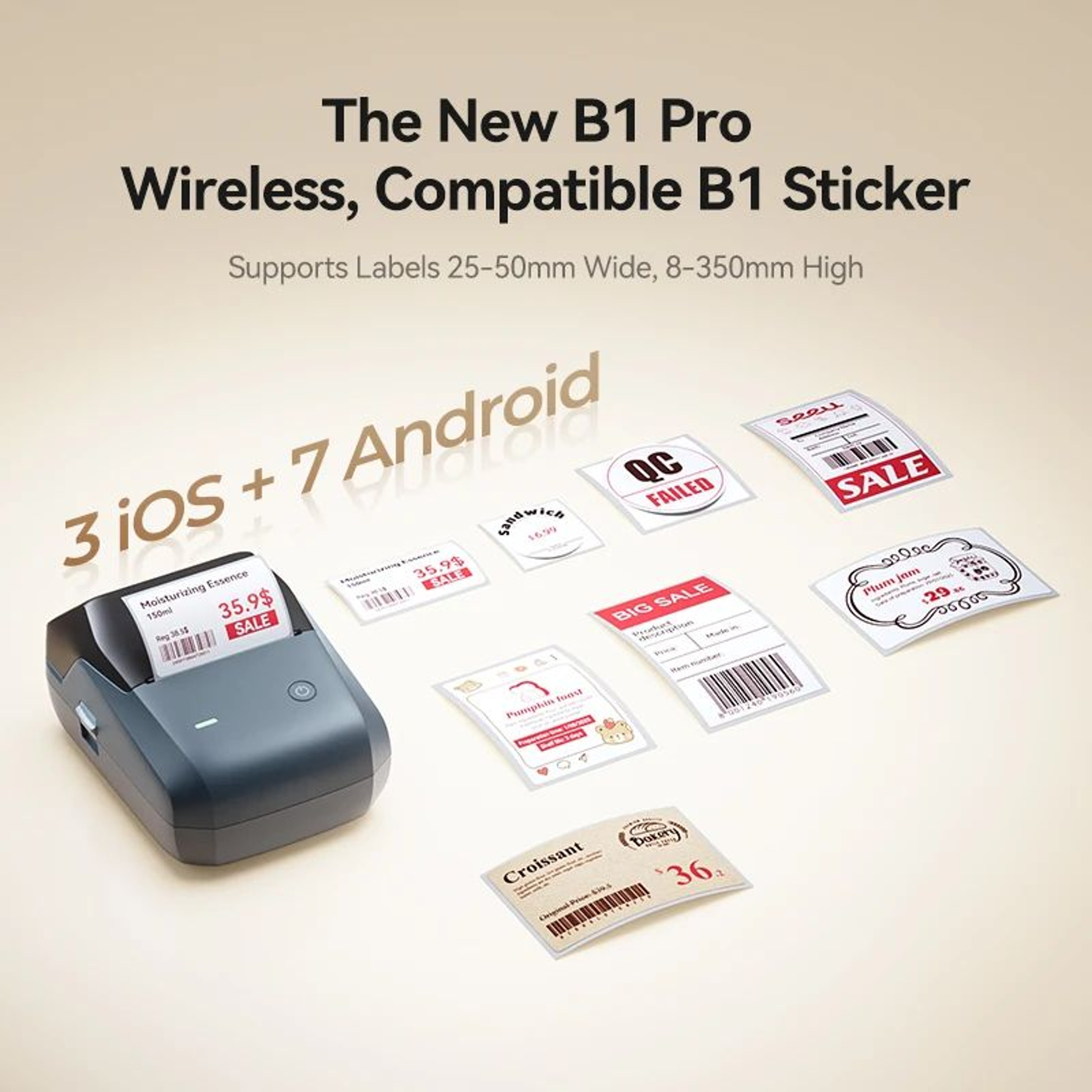 NIIMBOT B1 Pro 300 DPI Red And Black Label Printer 2