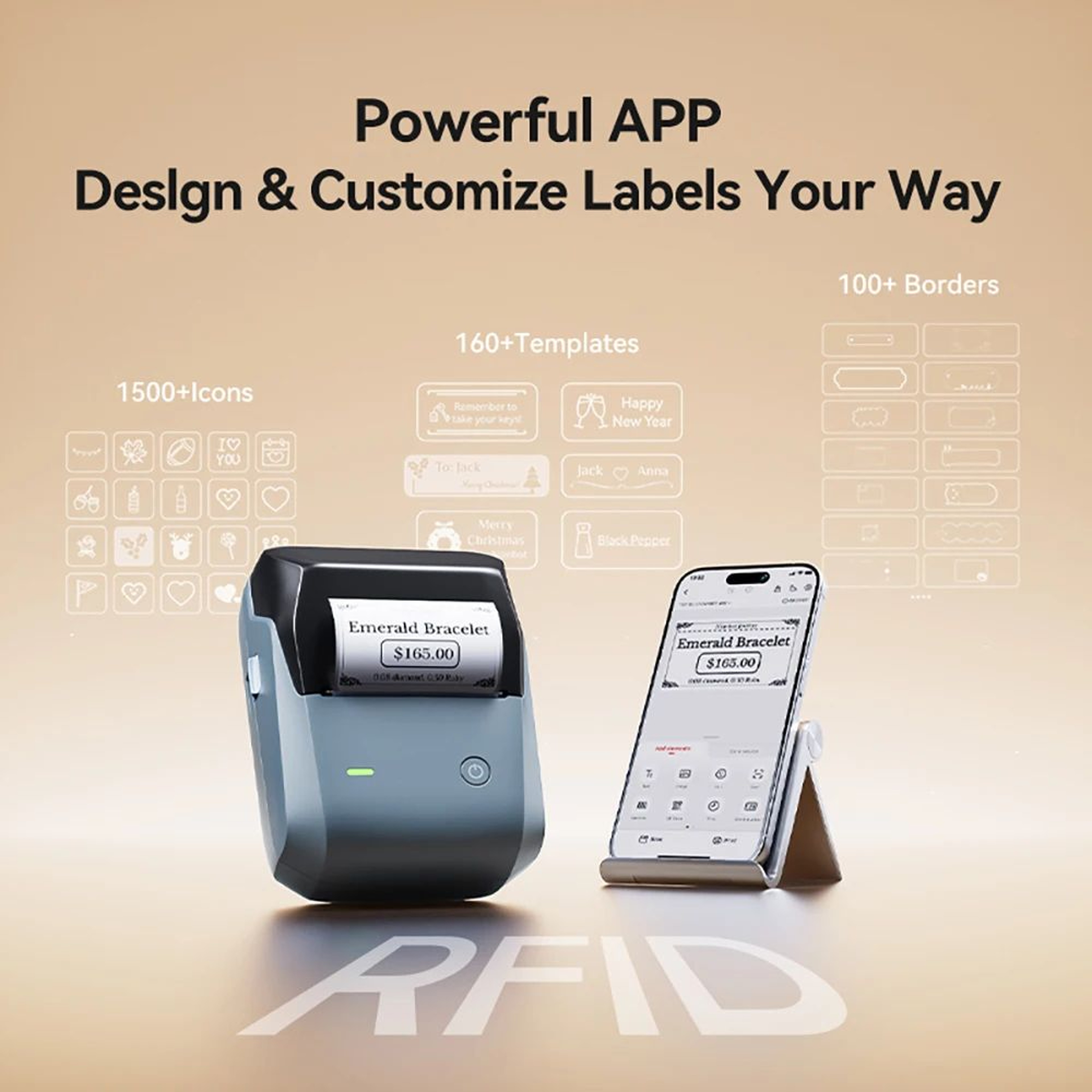 NIIMBOT B1 Pro Wireless 300 DPI Red And Black Label Printer 9