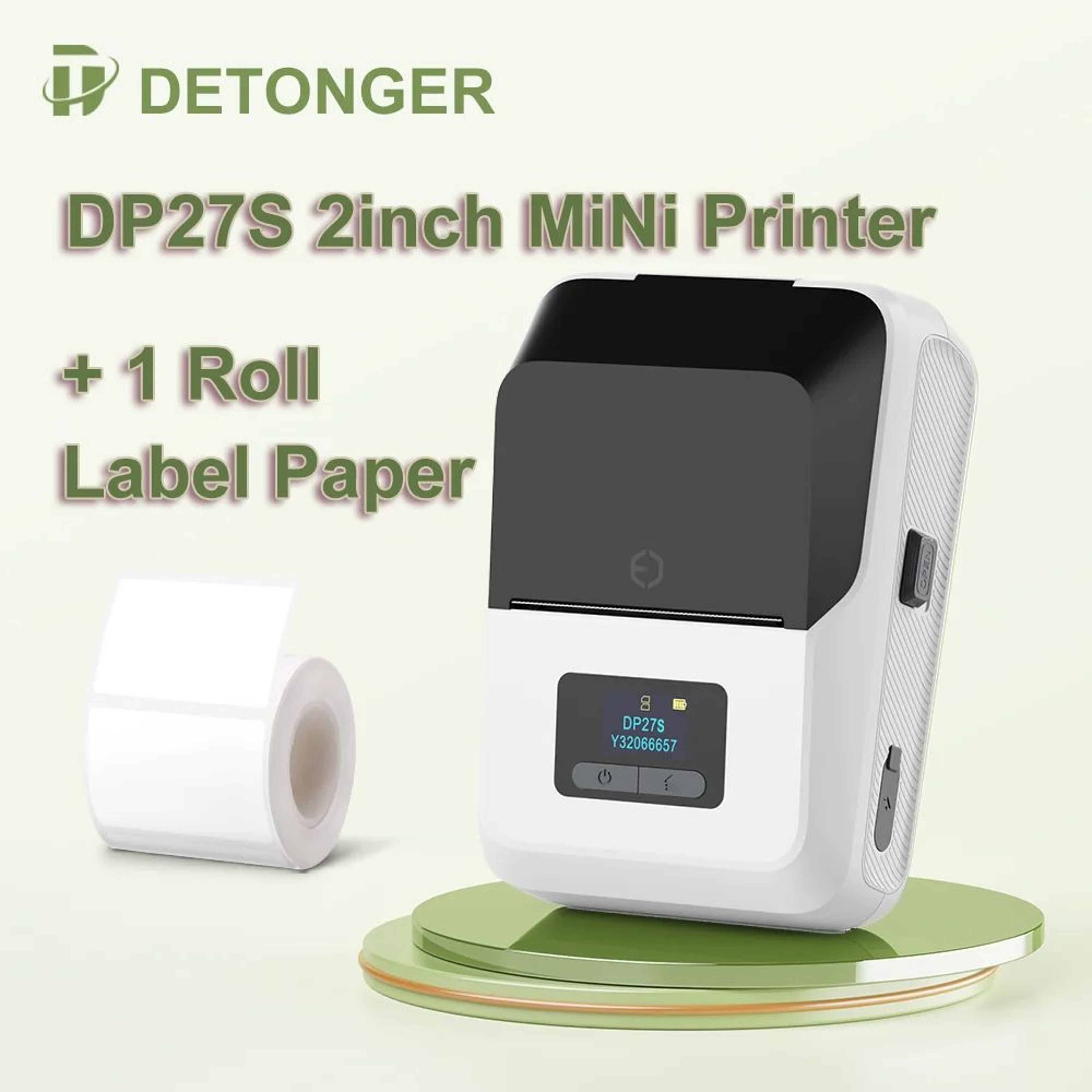 DETONGER DP27S Mini Wireless Thermal Label Printer For Home And Office 0