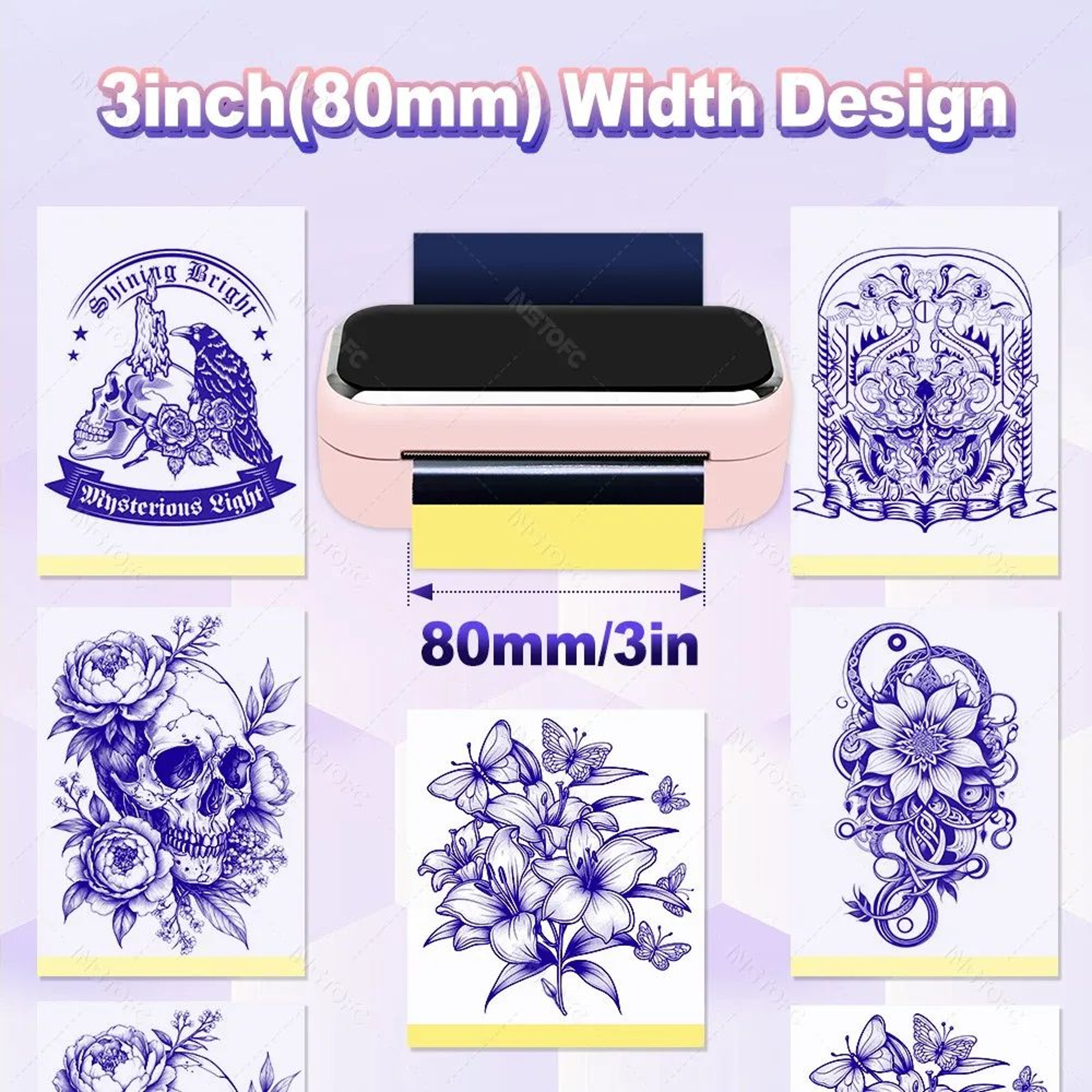 AIMO MR3 Mini Wireless Thermal Stencil Printer For Small Tattoos 1