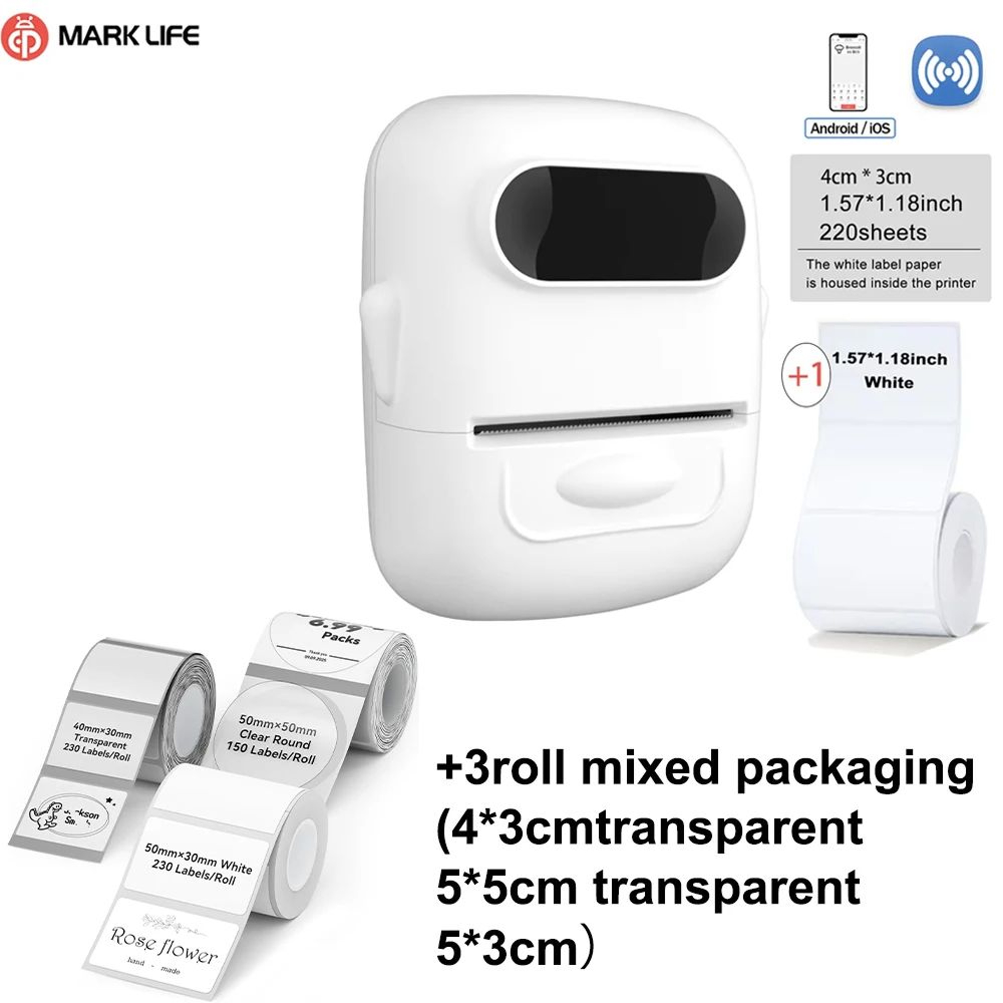 Marklife P50 Thermal Label Printer For Business And Custom Stickers 26