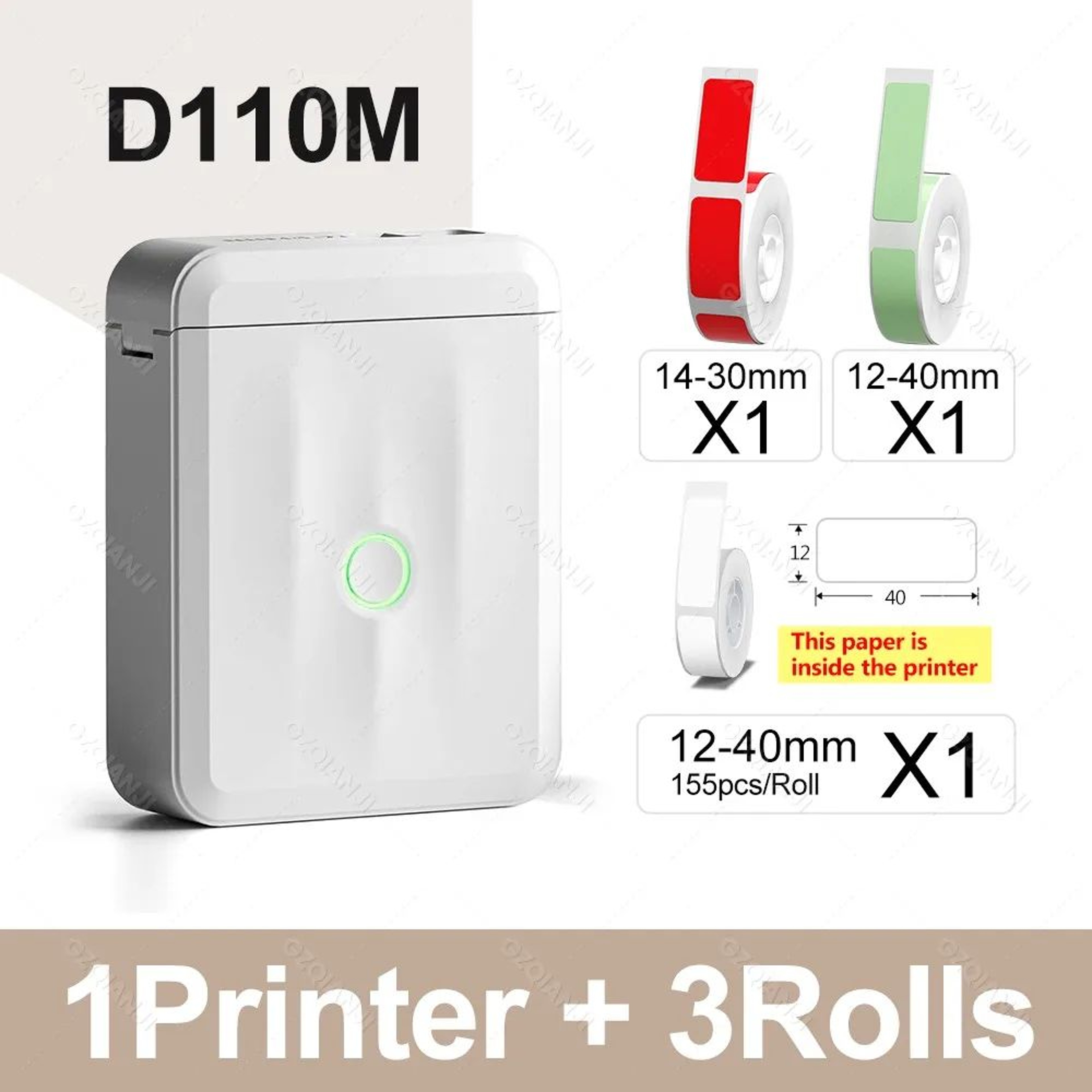 NIIMBOT D110 Mini Bluetooth Inkless Label Printer For Office And School 26