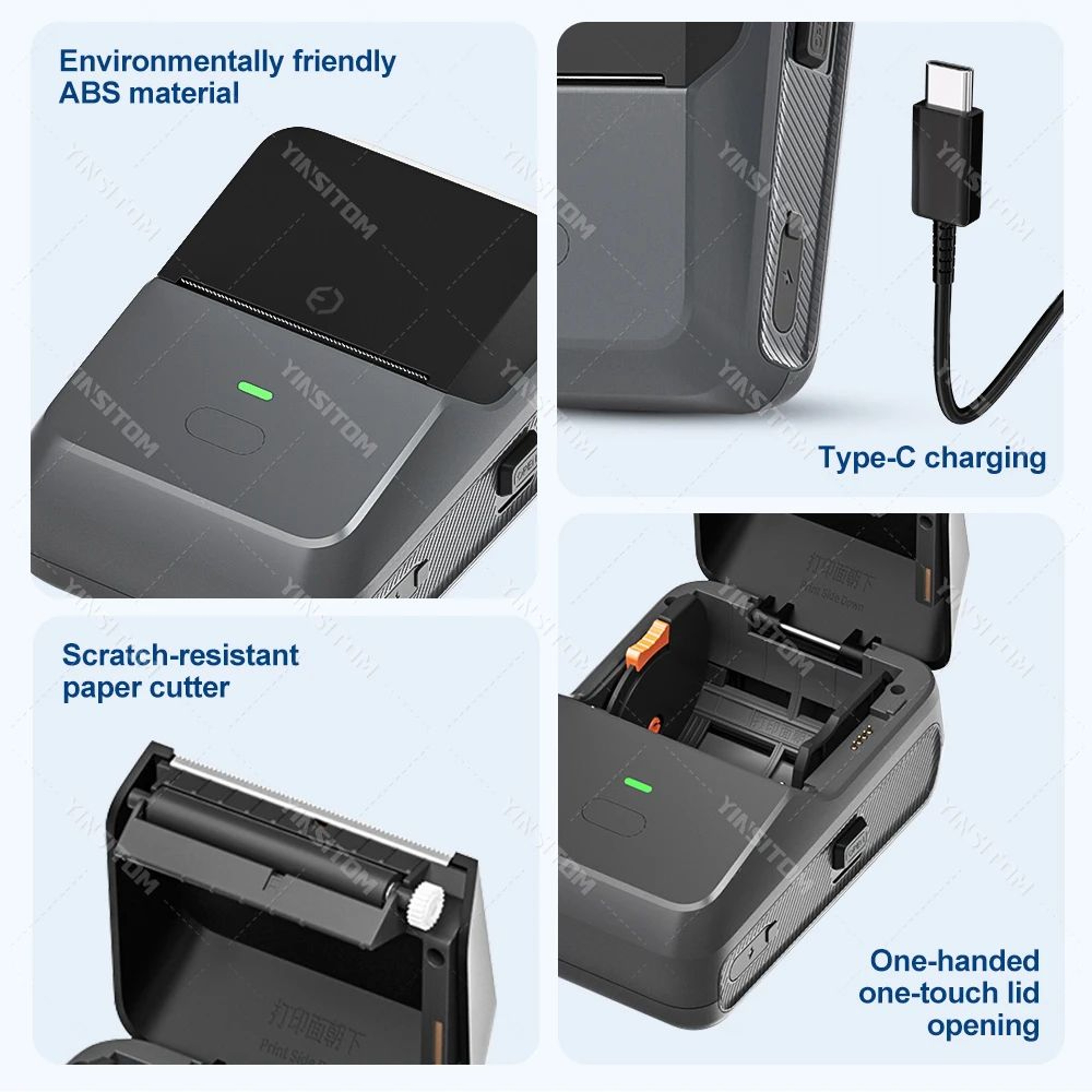 YINSITOM Mini Bluetooth Thermal Label Printer For Barcodes And Price Tags 10