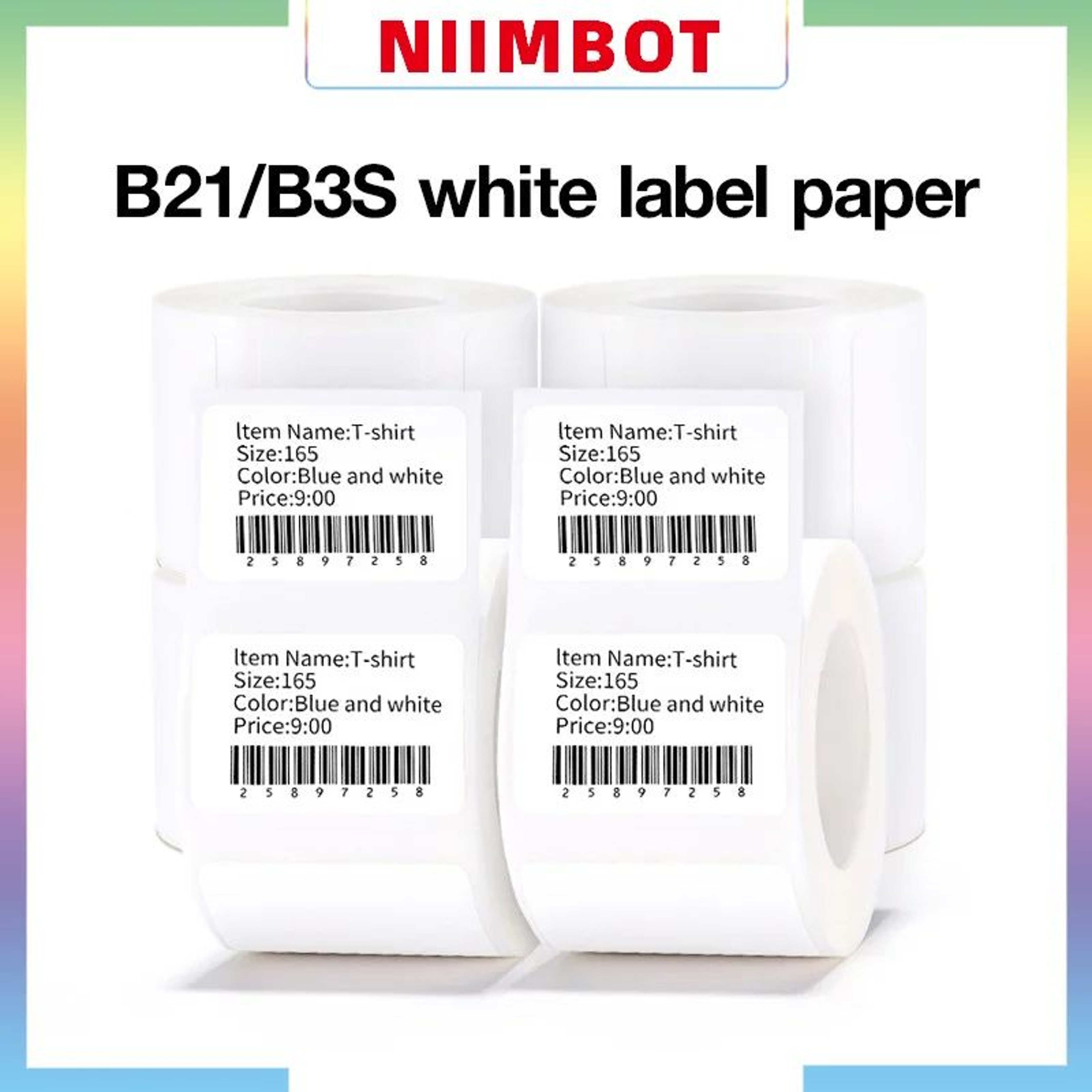 NIIMBOT White Thermal Labels For B21 B1 And B3S Printers 4