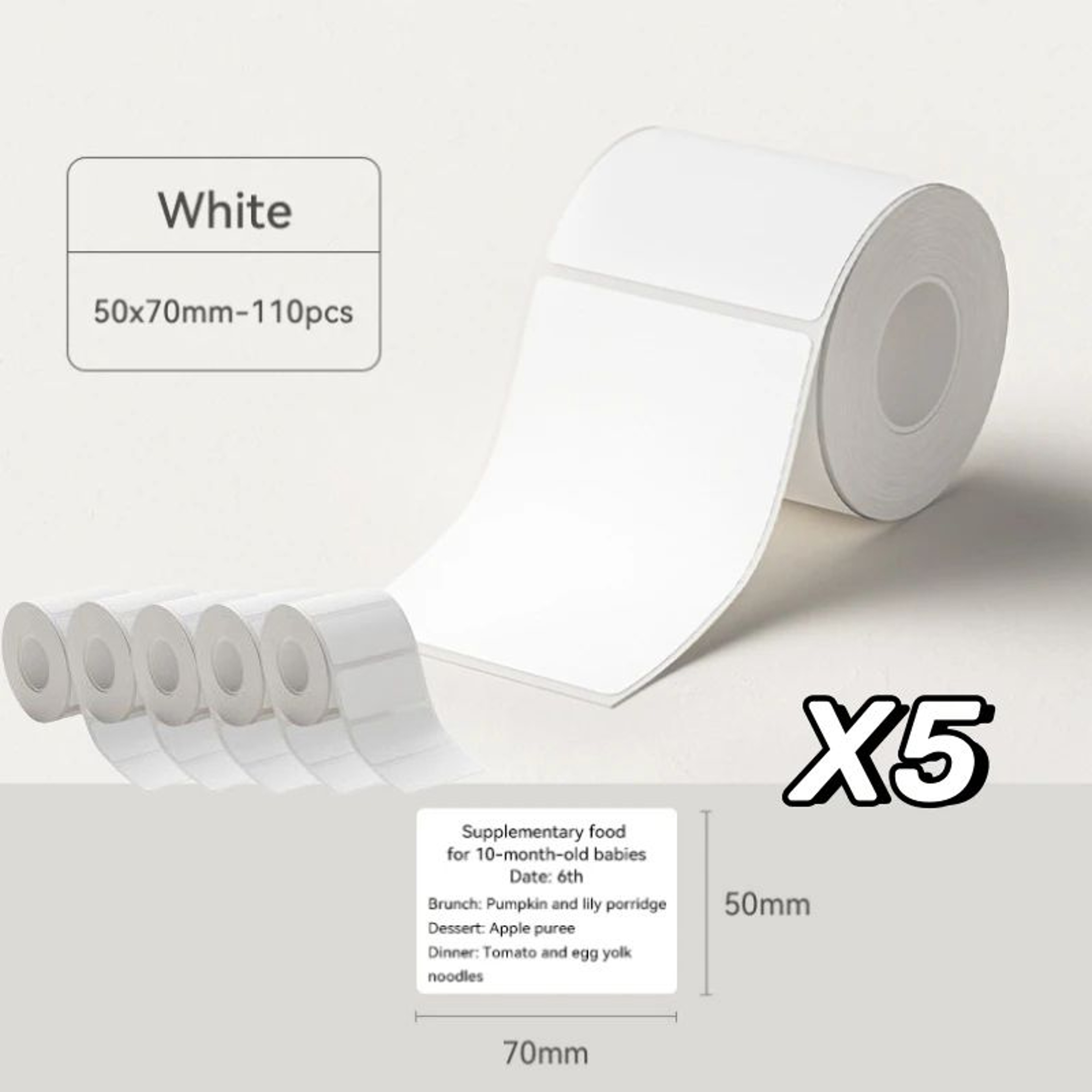NIIMBOT White Thermal Labels For B21 B1 And B3S Printers 20