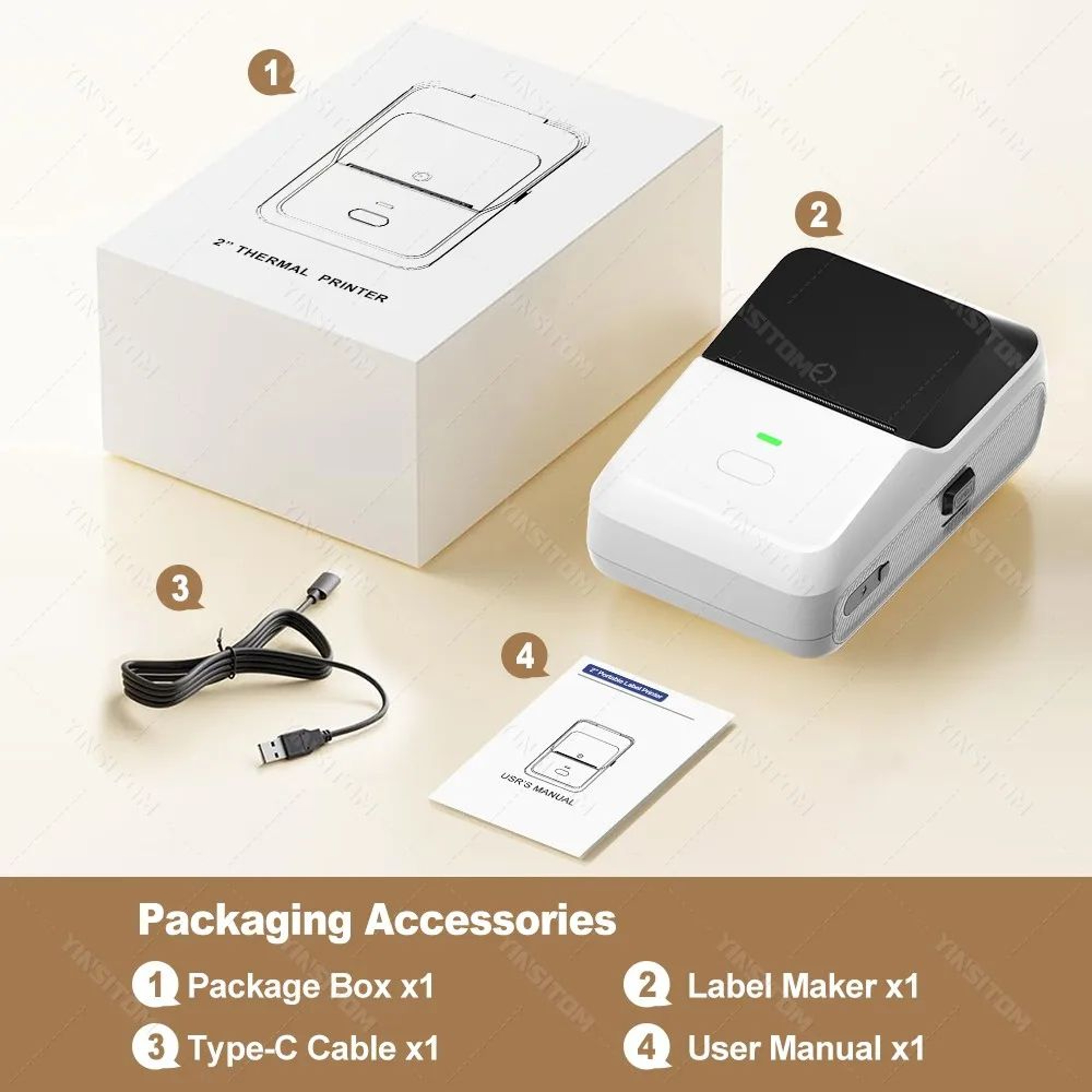 YINSITOM Mini Bluetooth Thermal Label Printer For Barcodes And Price Labels 10