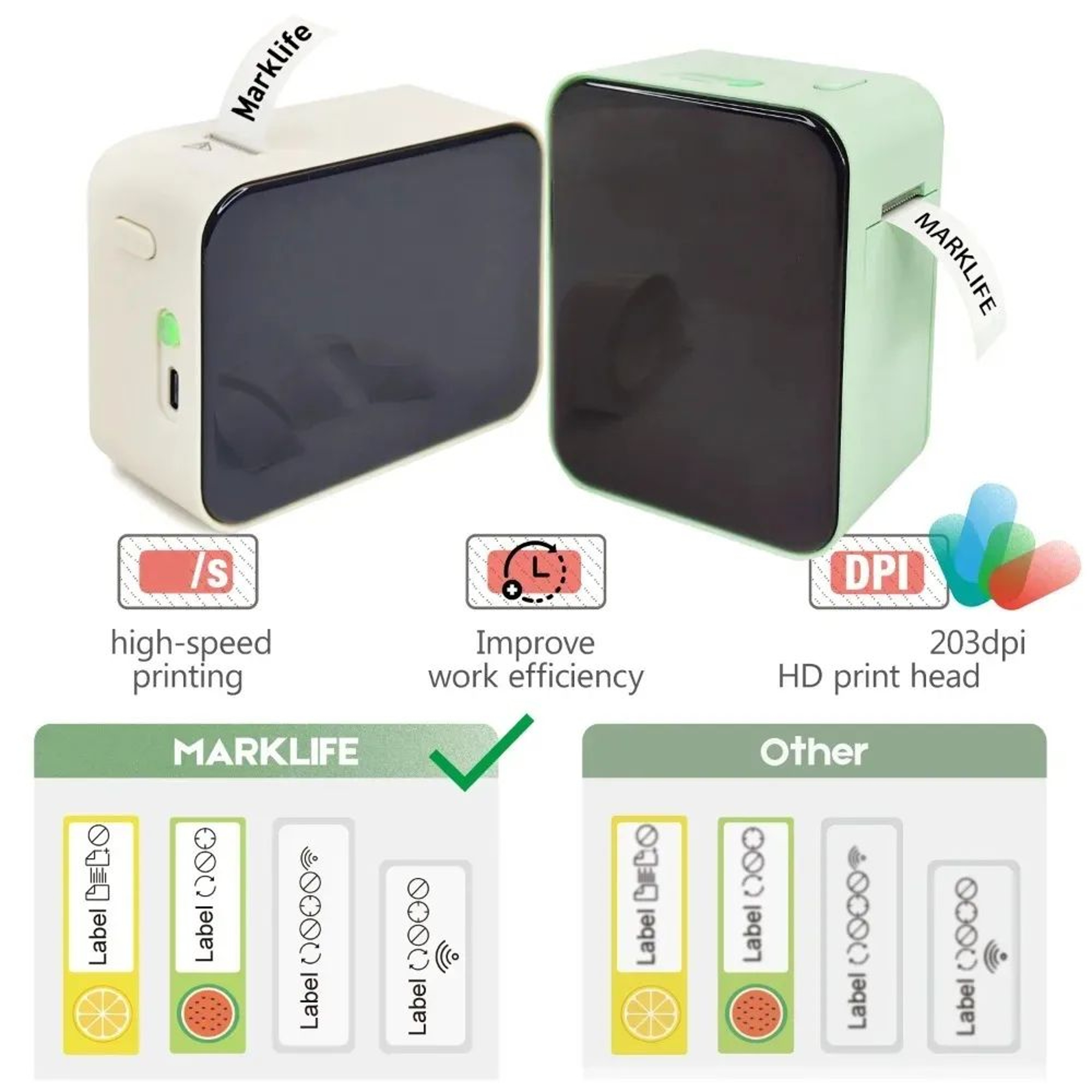 MarkLife P15 Mini Bluetooth Thermal Labeling Sticker Printer For Home And Office 13