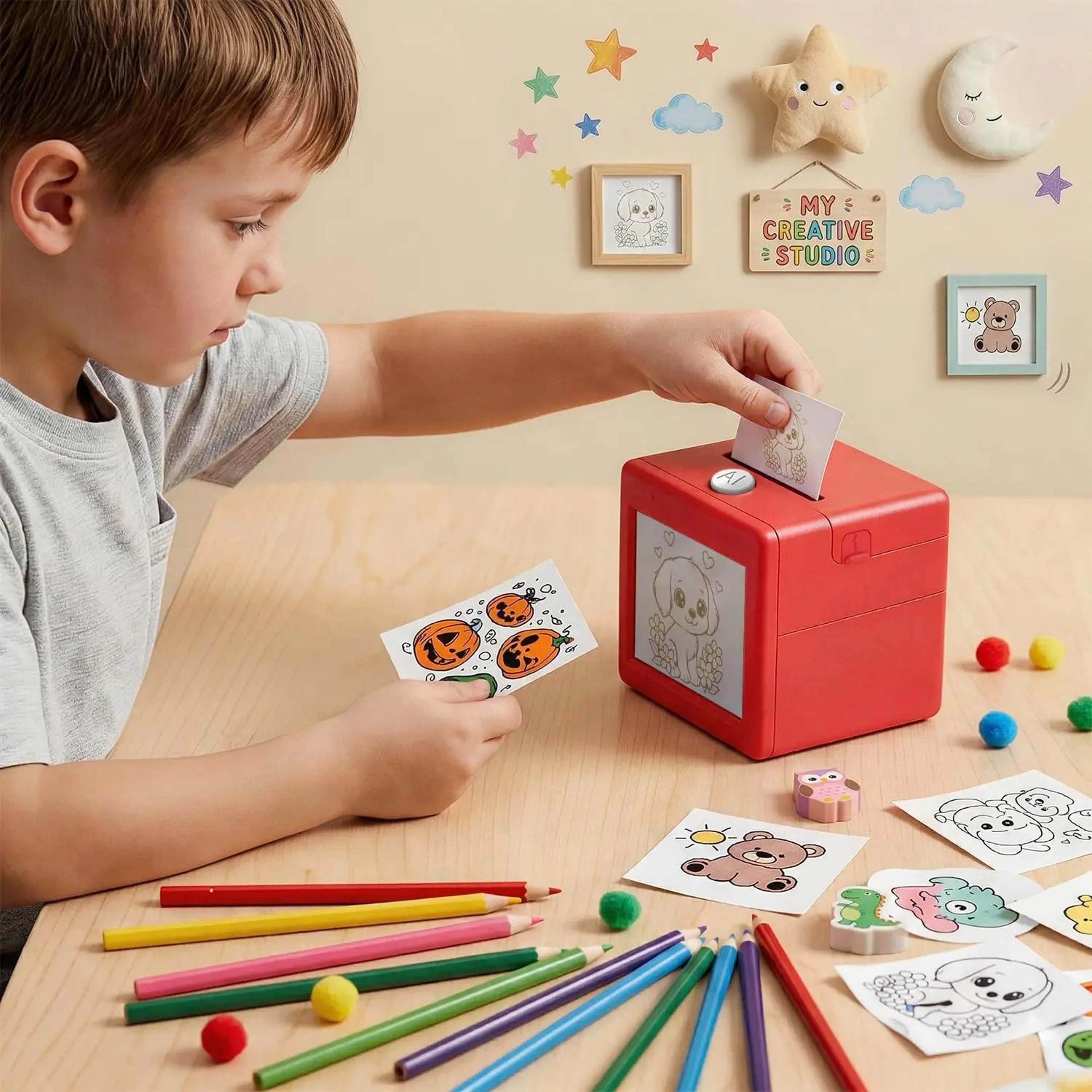AI Voice Controlled Portable Thermal Sticker Maker For Kids 5