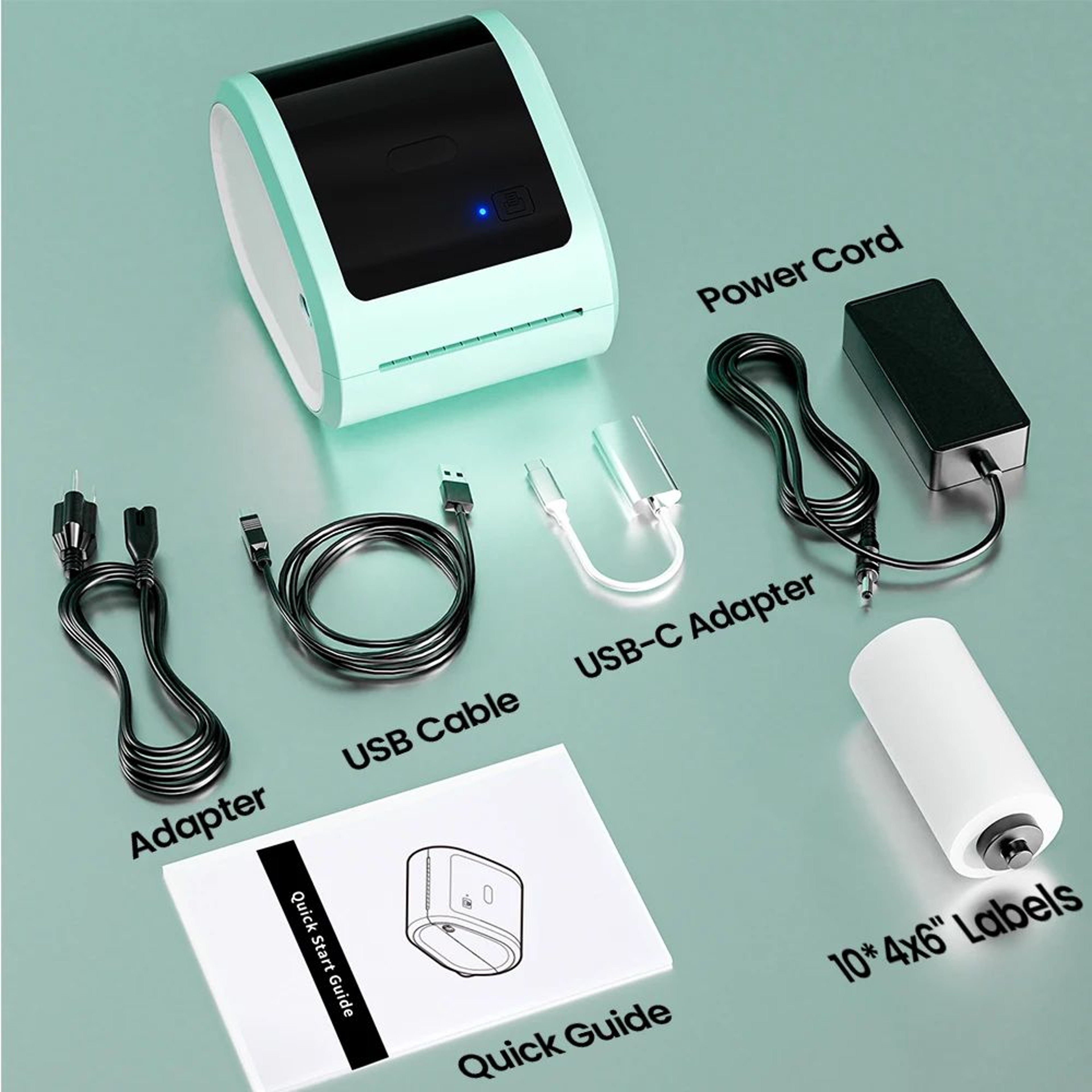D520 BT Bluetooth Thermal Shipping Label Printer For Desktop Use 8