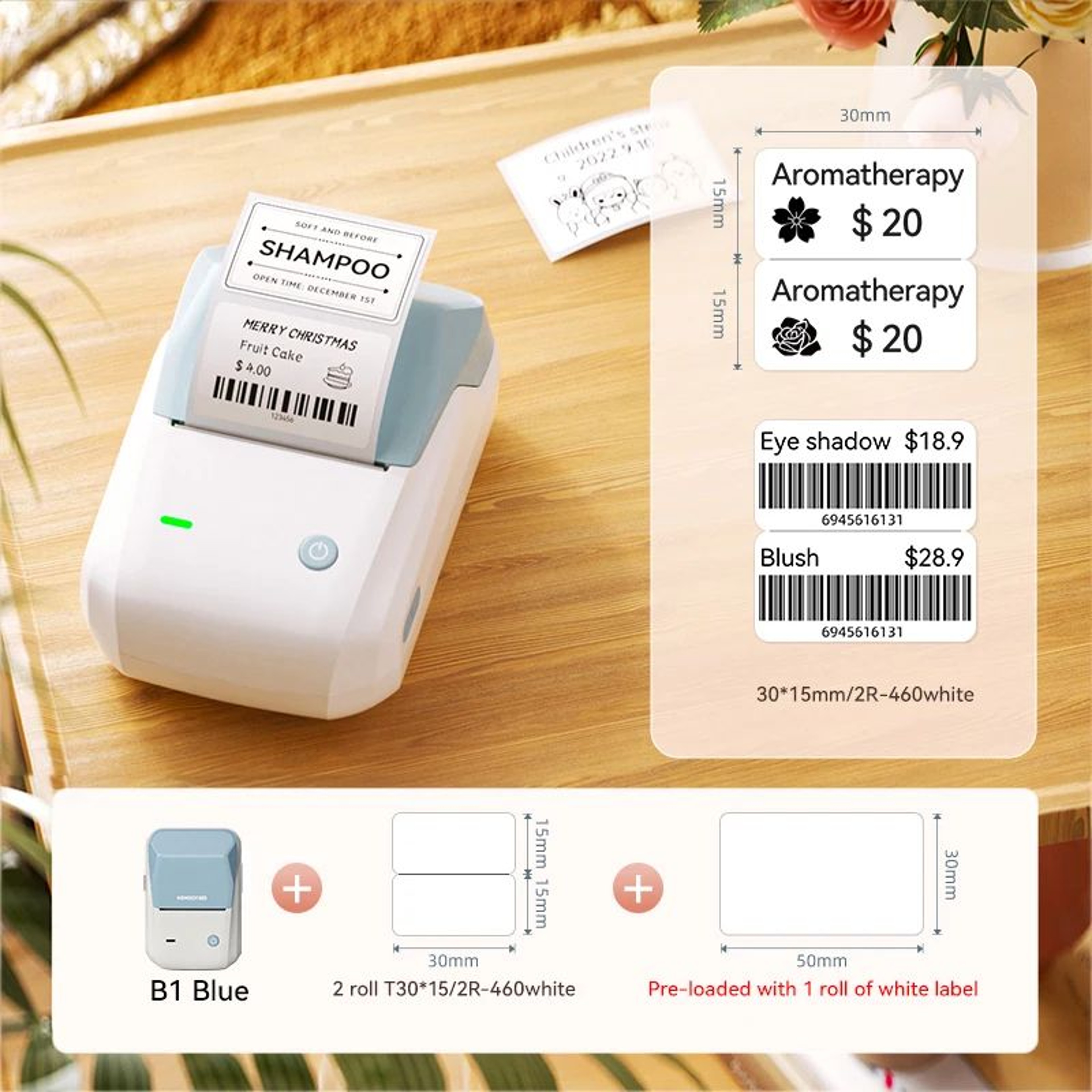 NIIMBOT B1 Portable Wireless Label Maker For Cosmetics And Organization 18