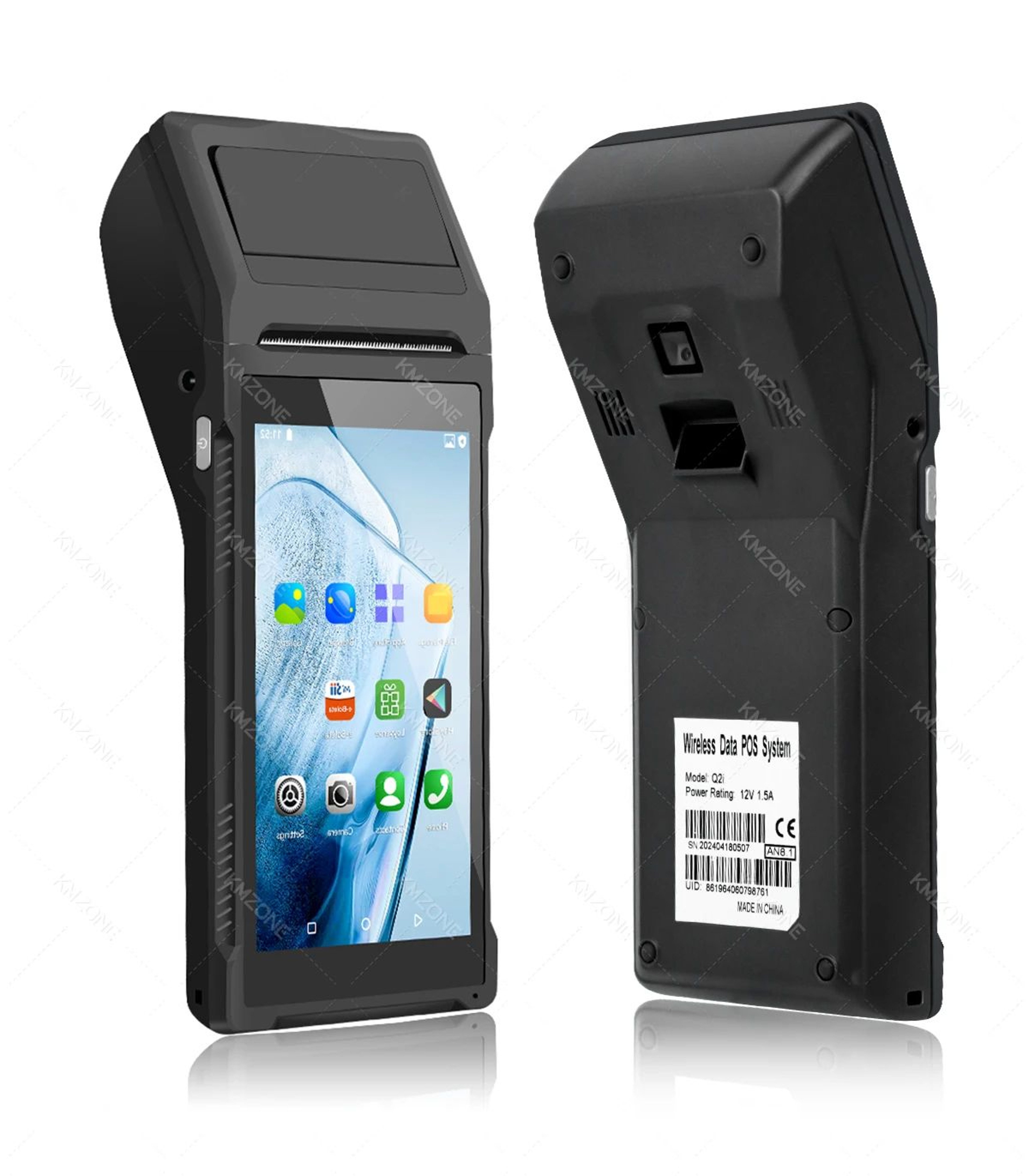 Android Handheld POS Terminal With Barcode Scanner NFC And Receipt Printer 11