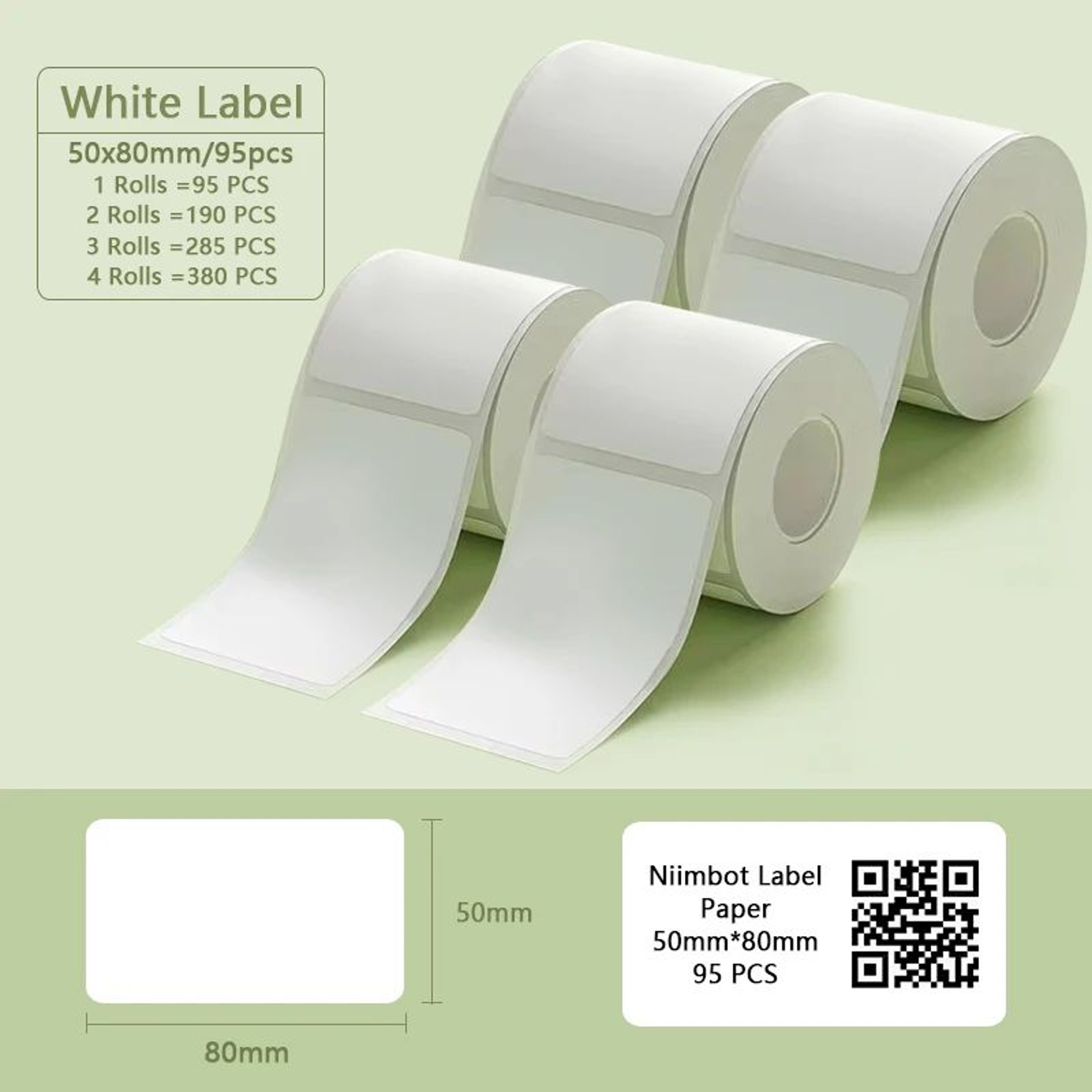 Niimbot B1 B21 Waterproof White Adhesive Label Rolls For Home And Business 18