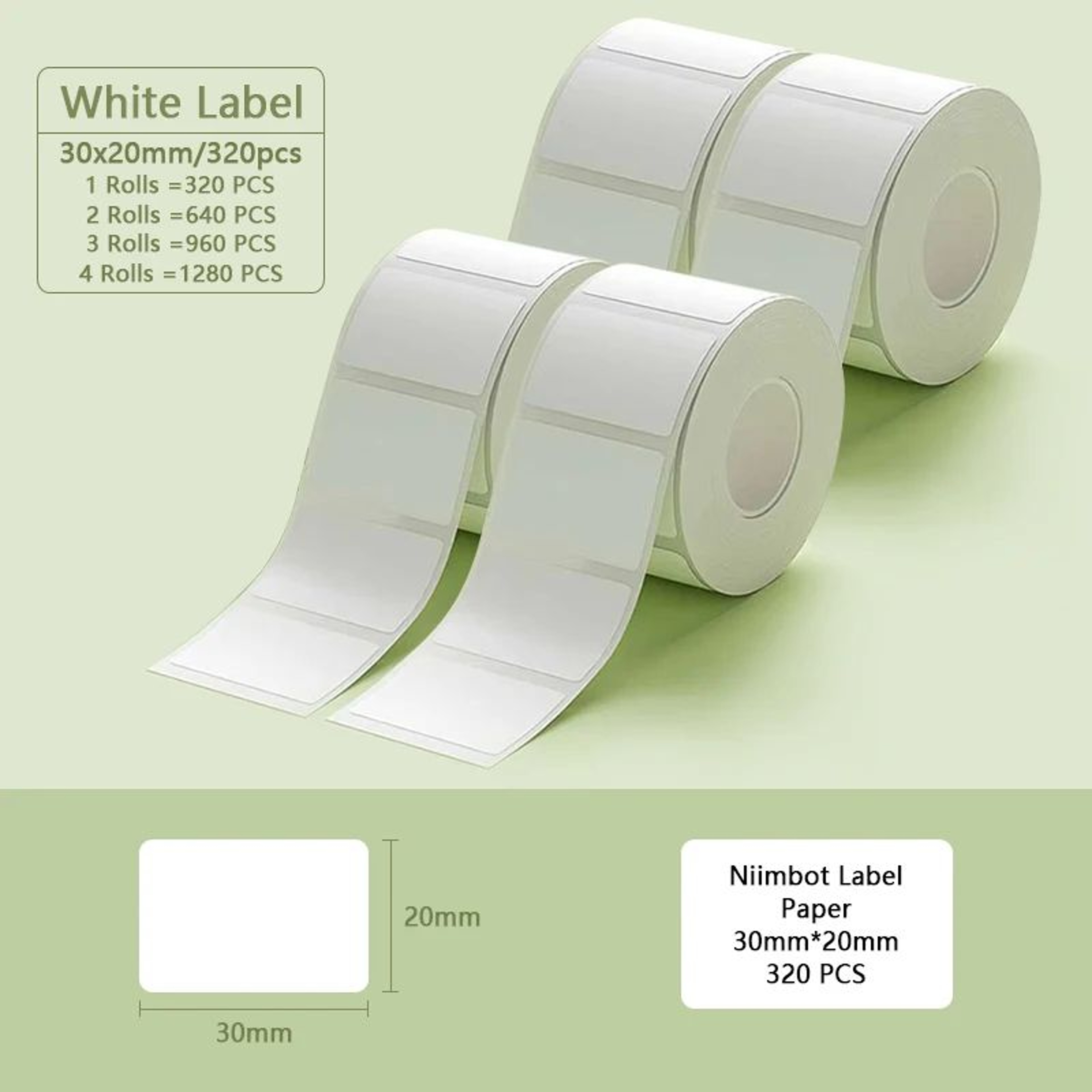 Niimbot B1 B21 Waterproof White Adhesive Label Rolls For Home And Business 17
