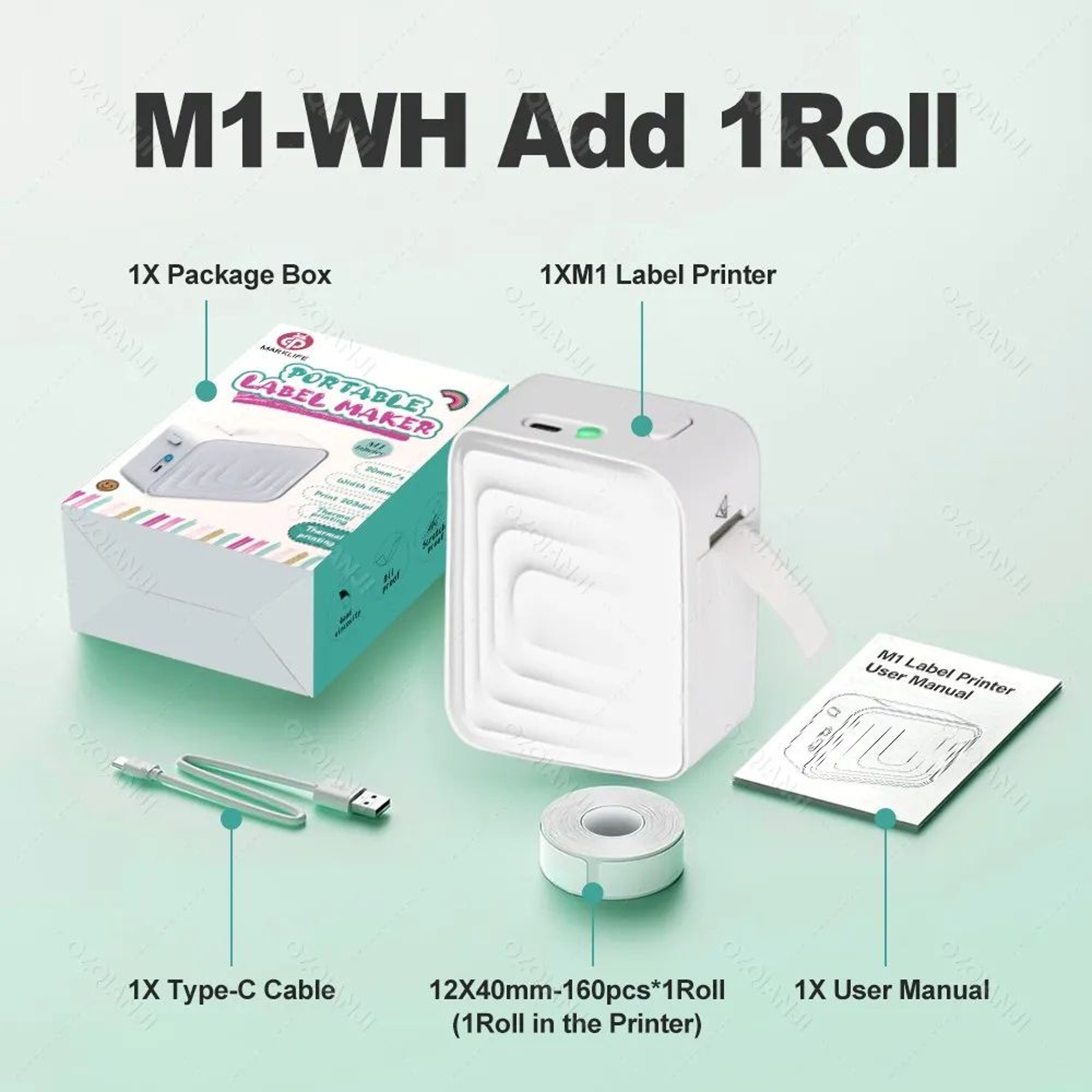 Marklife M1 Portable Bluetooth Thermal Sticker Label Printer 10