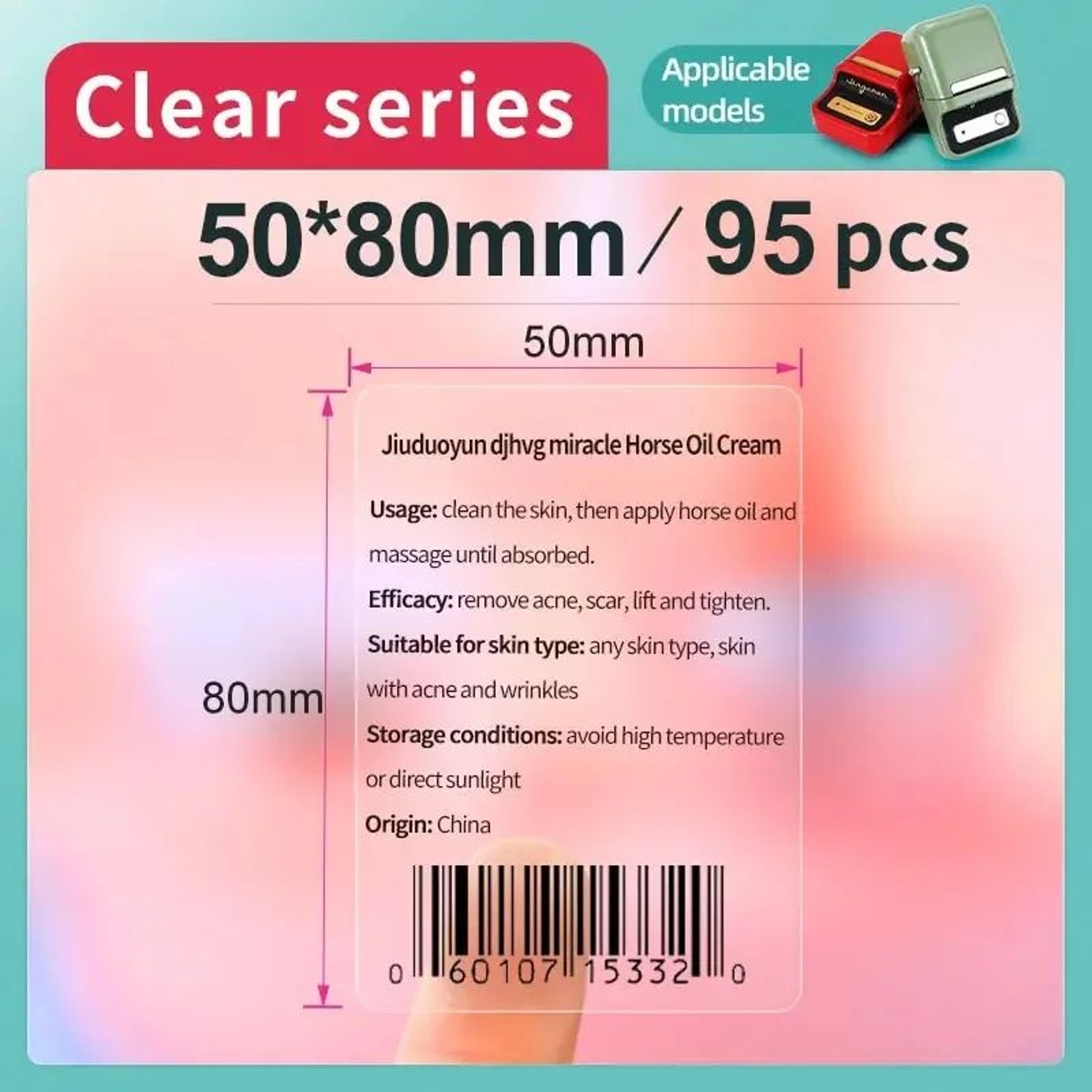 Niimbot Transparent Thermal Sticker Labels For B1 And B21 Printers 11