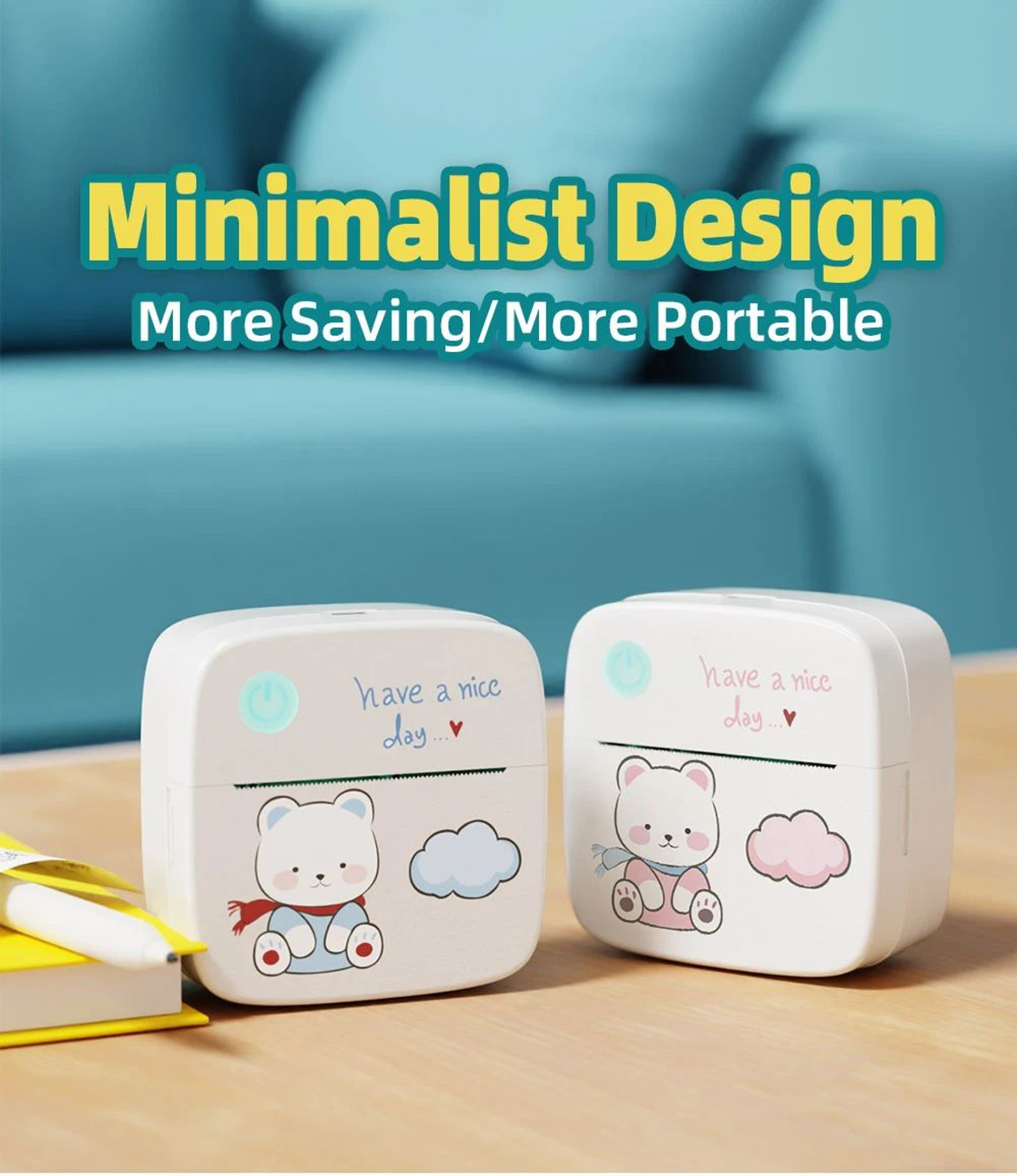 DOLEWA Mini Wireless Inkless Pocket Printer For Stickers And Labels 6