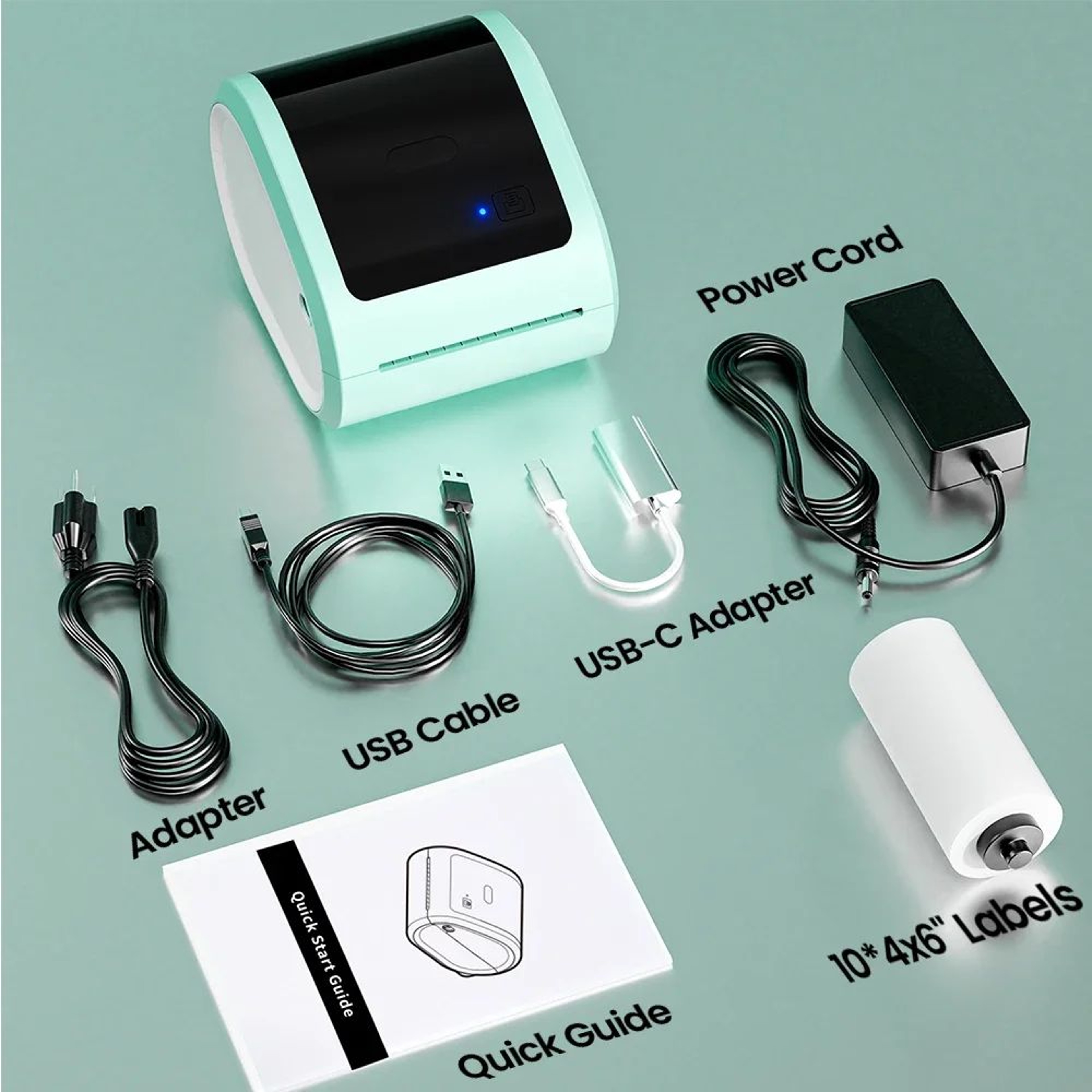Wireless Bluetooth Thermal Shipping Label Printer 100x150mm 7