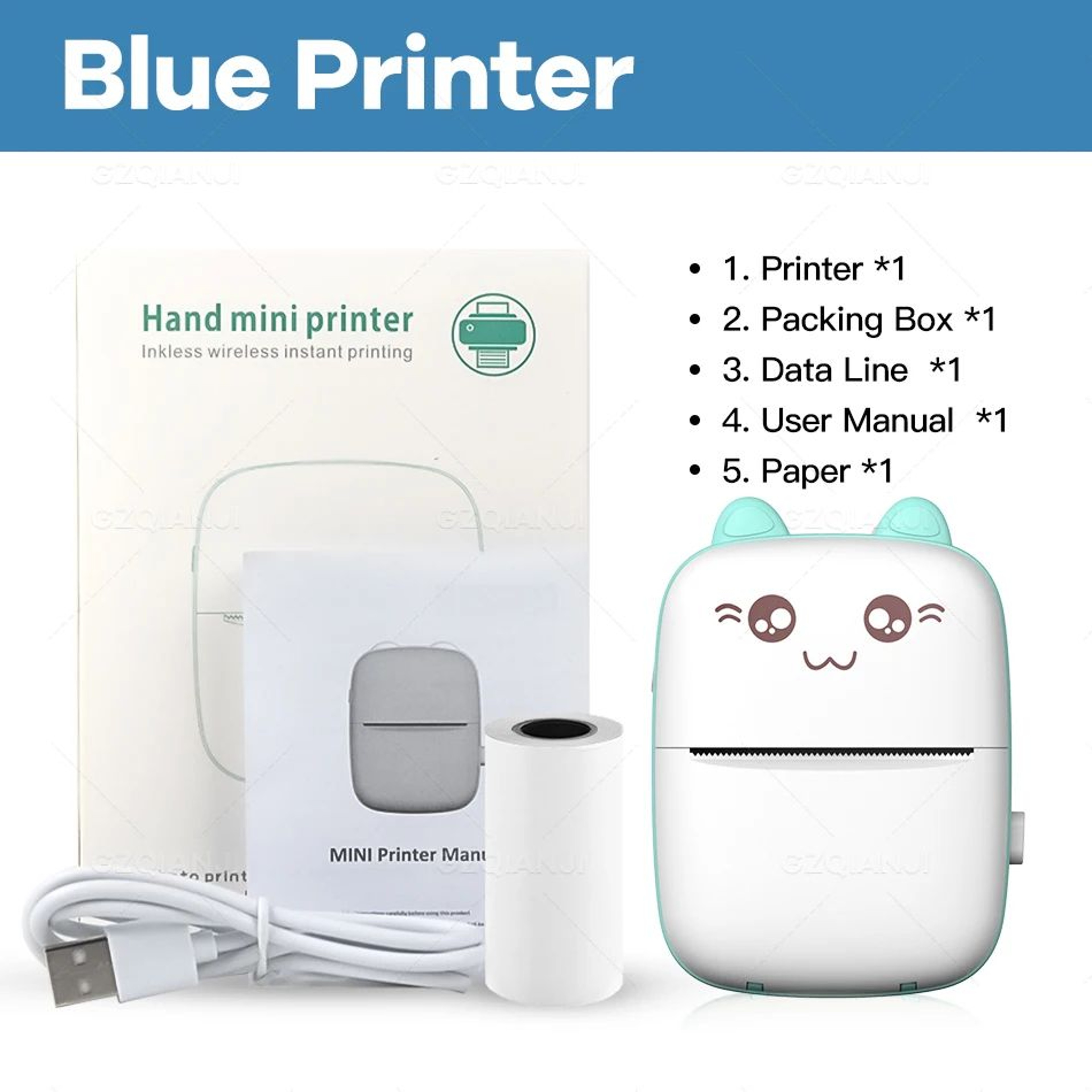 58mm Mini Bluetooth Pocket Thermal Printer For Photos And Sticker Labels 17