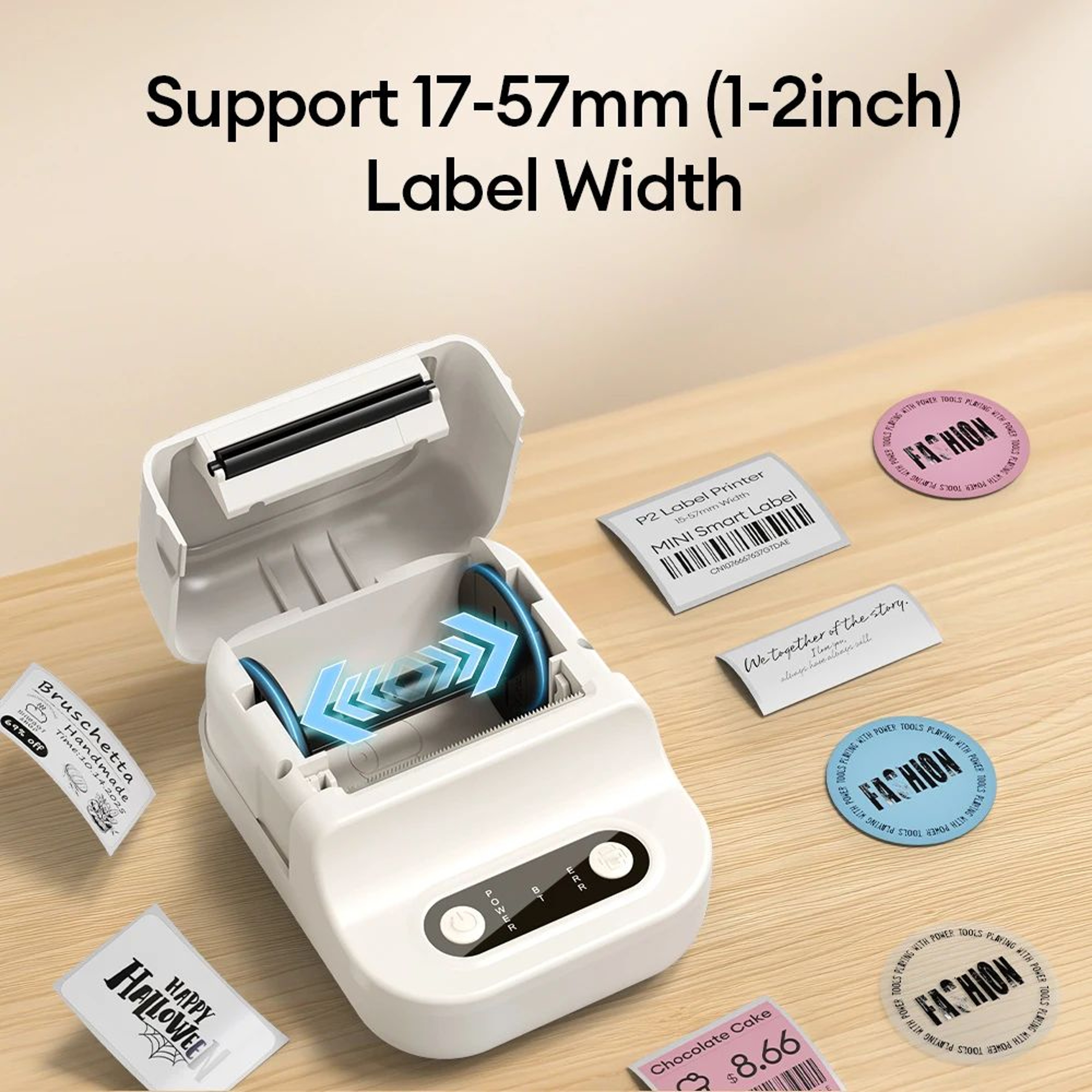 Portable Mini Inkless Label Printer For 12 To 58mm Adhesive Labels 2