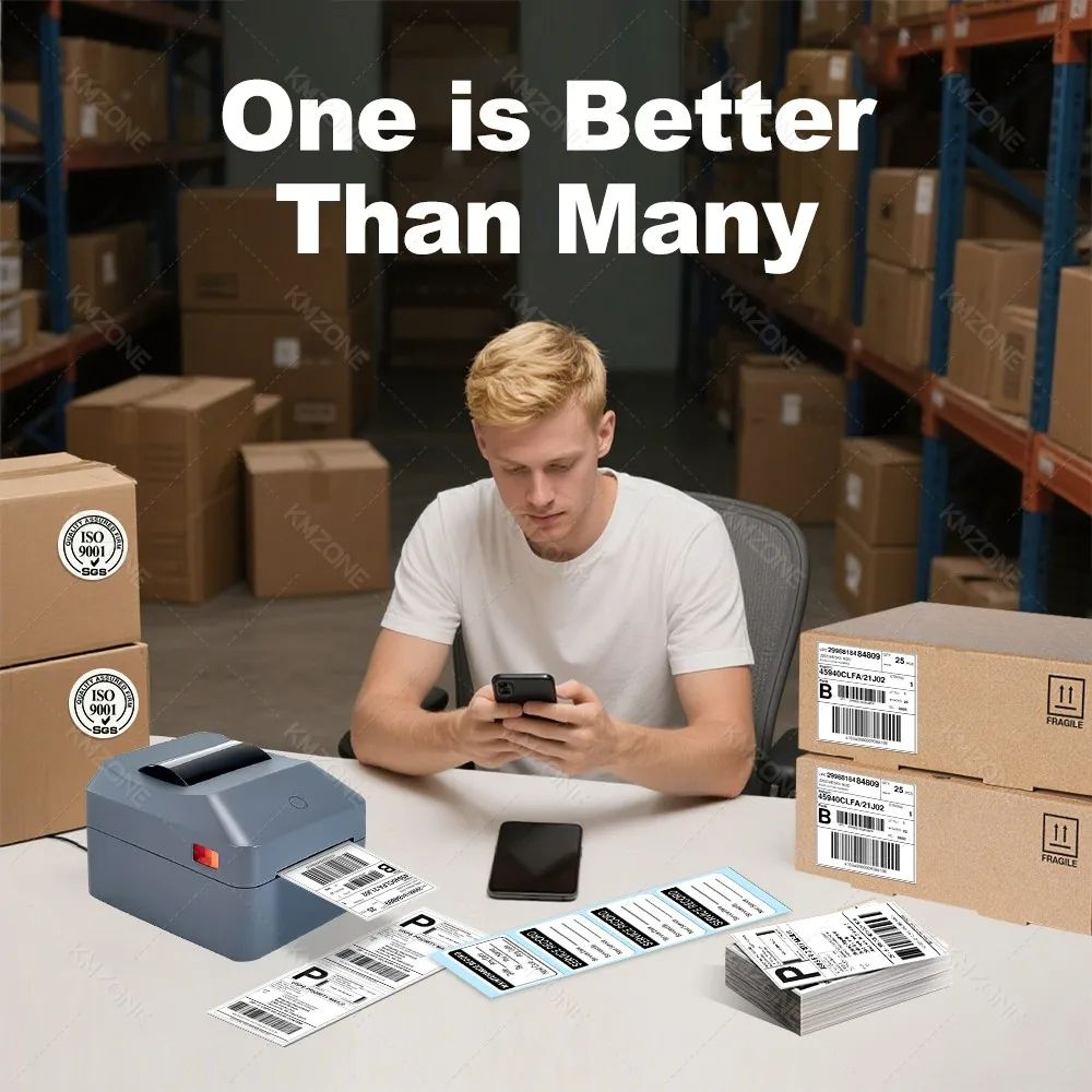 4 Inch Thermal Shipping Label Printer With Barcode And QR Code Support 4