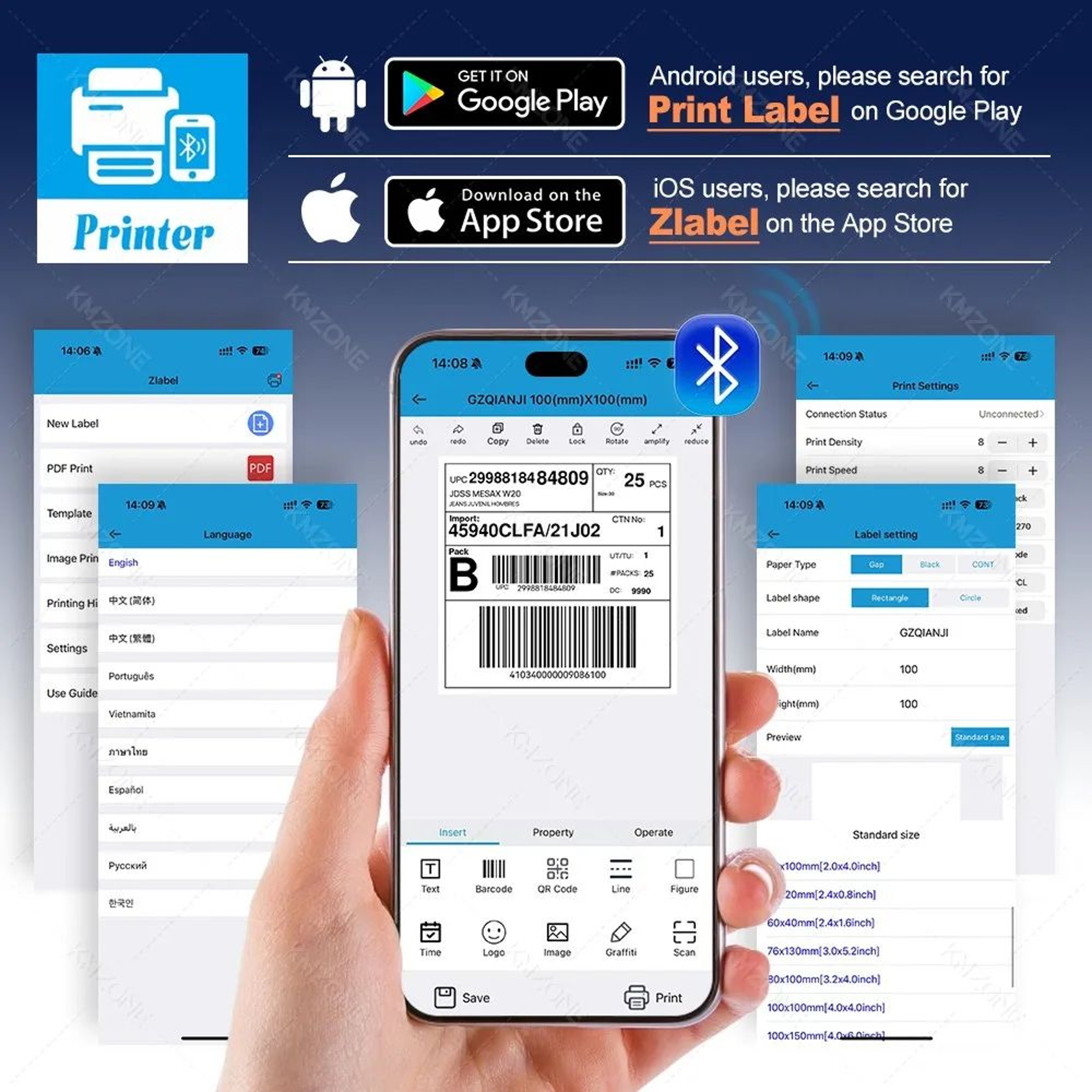 4 Inch Thermal Shipping Label Printer With Barcode And QR Code Support 2