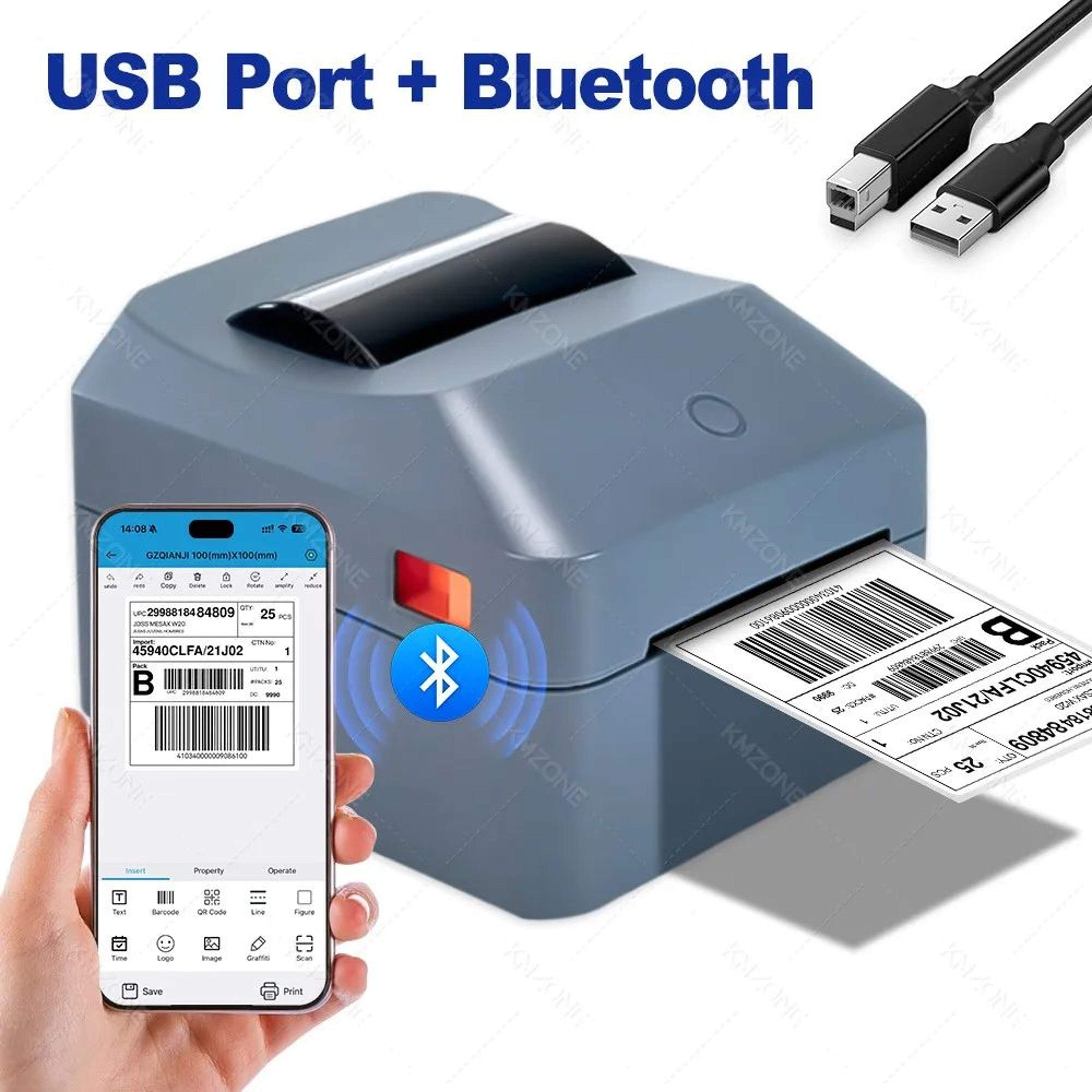 4 Inch Thermal Shipping Label Printer With Barcode And QR Code Support 7